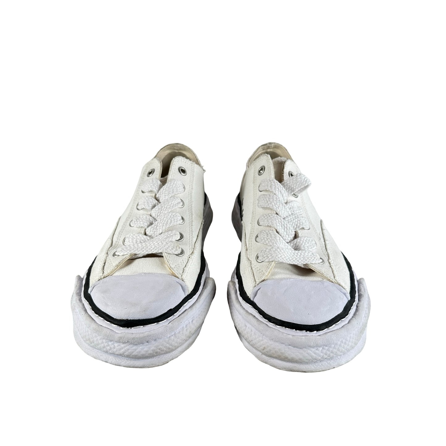 A11FW702 Maison Mihara Yasuhiro Peterson 23 OG Sole Canvas Low Black White [USED] - 45 EU (Used)