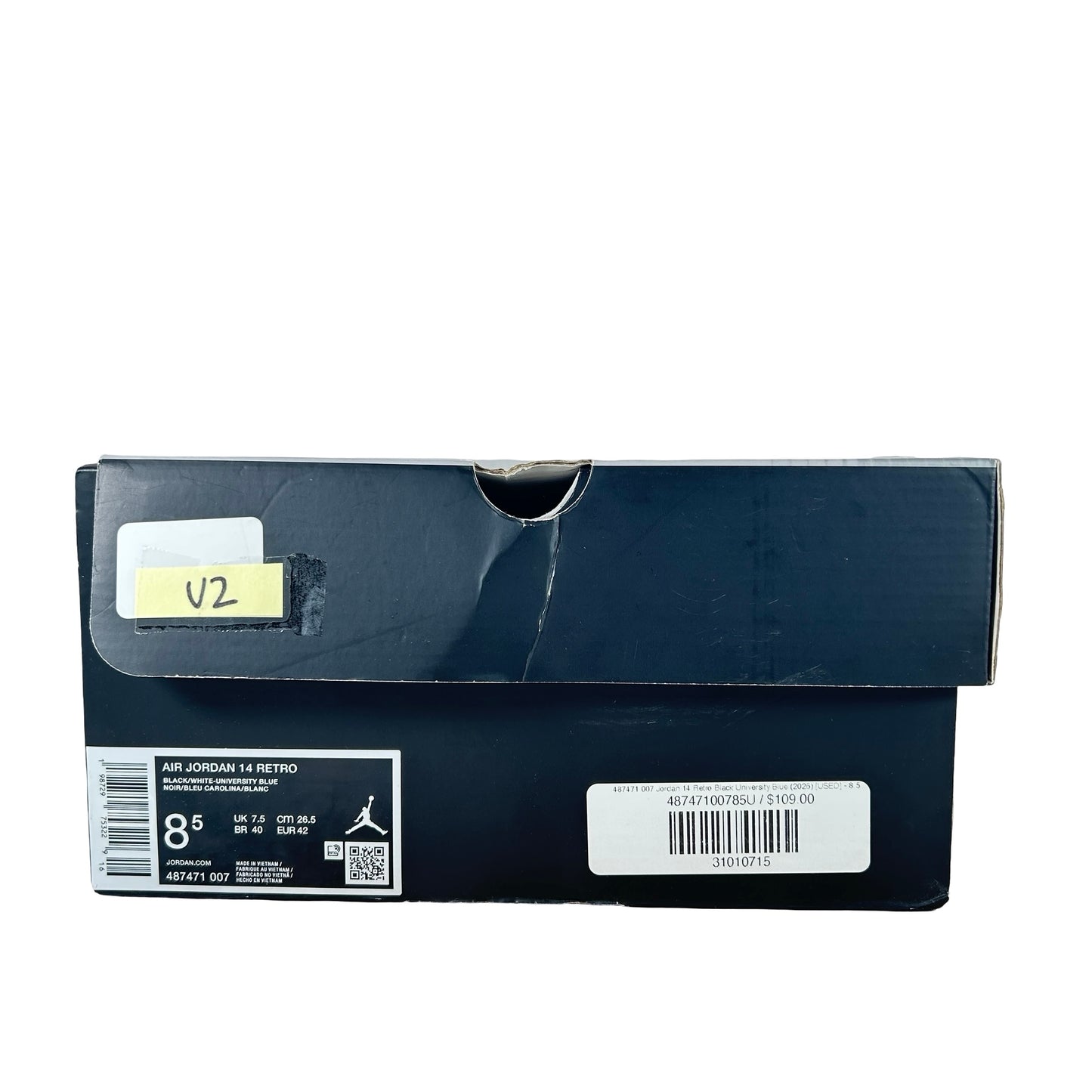 487471 007 Jordan 14 Retro Black University Blue (2026) [USED] - 8.5 M (Used2)