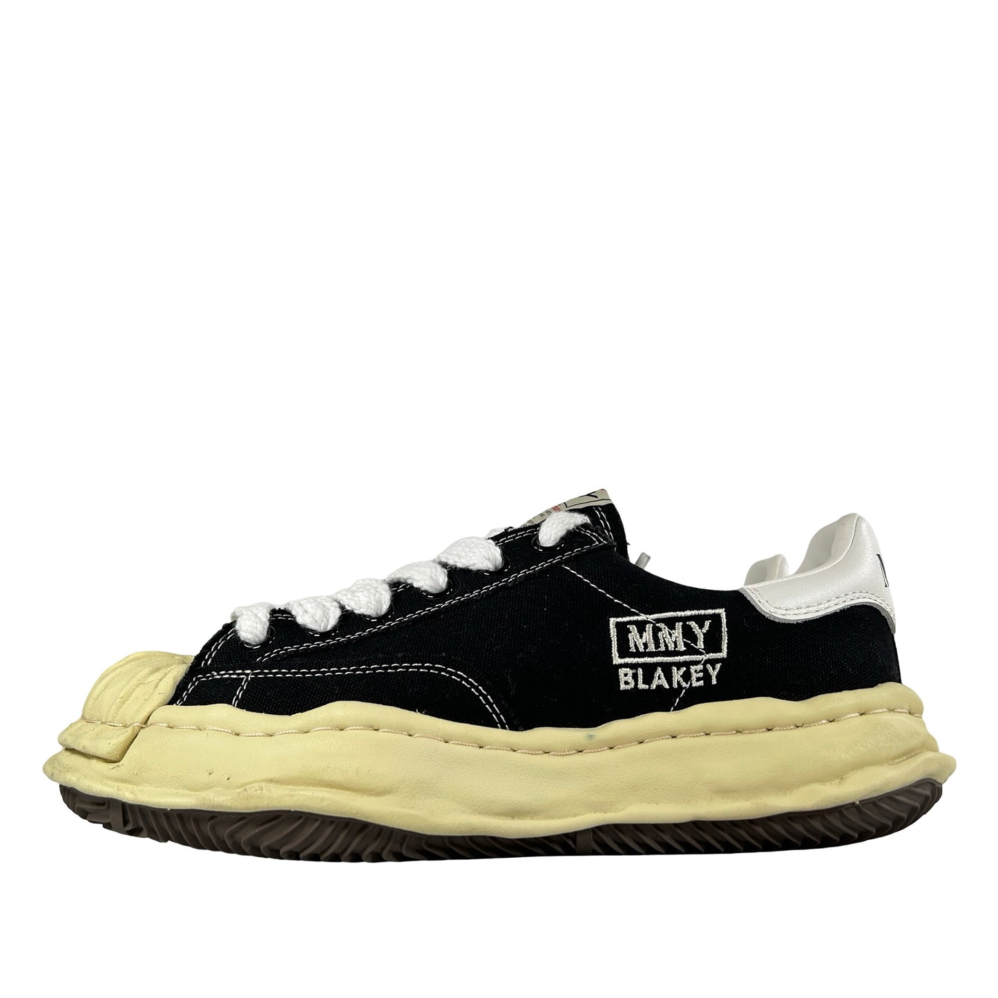 A09FW732 Maison Mihara Yasuhiro Blakey OG Sole Vintage Canvas Low Black [USED] - 8 M (Used)