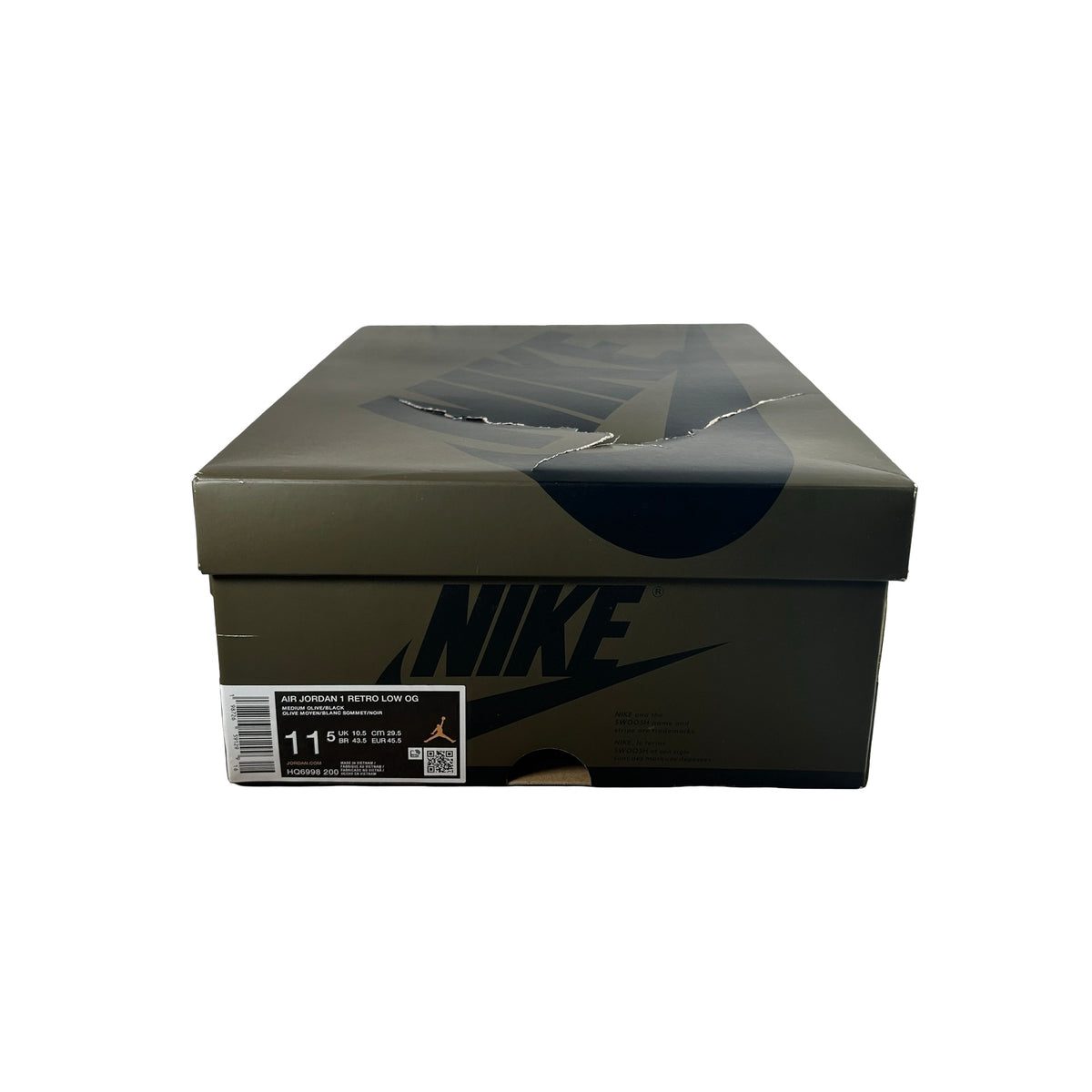HQ6998 200 Jordan 1 Retro Low Medium Olive [USED] - 11.5 M (Used)