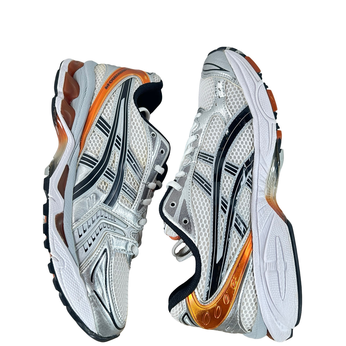 1201A019 109 ASICS Gel-Kayano 14 White Piquant Orange [USED] - 8.5 M (Used2)