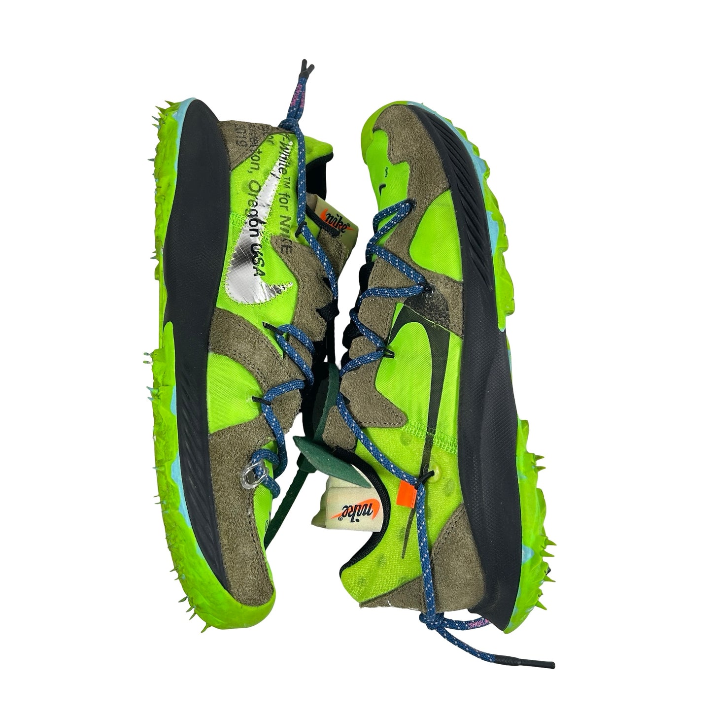 CD8179 300 Nike Zoom Terra Kiger 5 OFF-WHITE Electric Green (Women's) [USED] - 11.5 W / 10 M (Used)