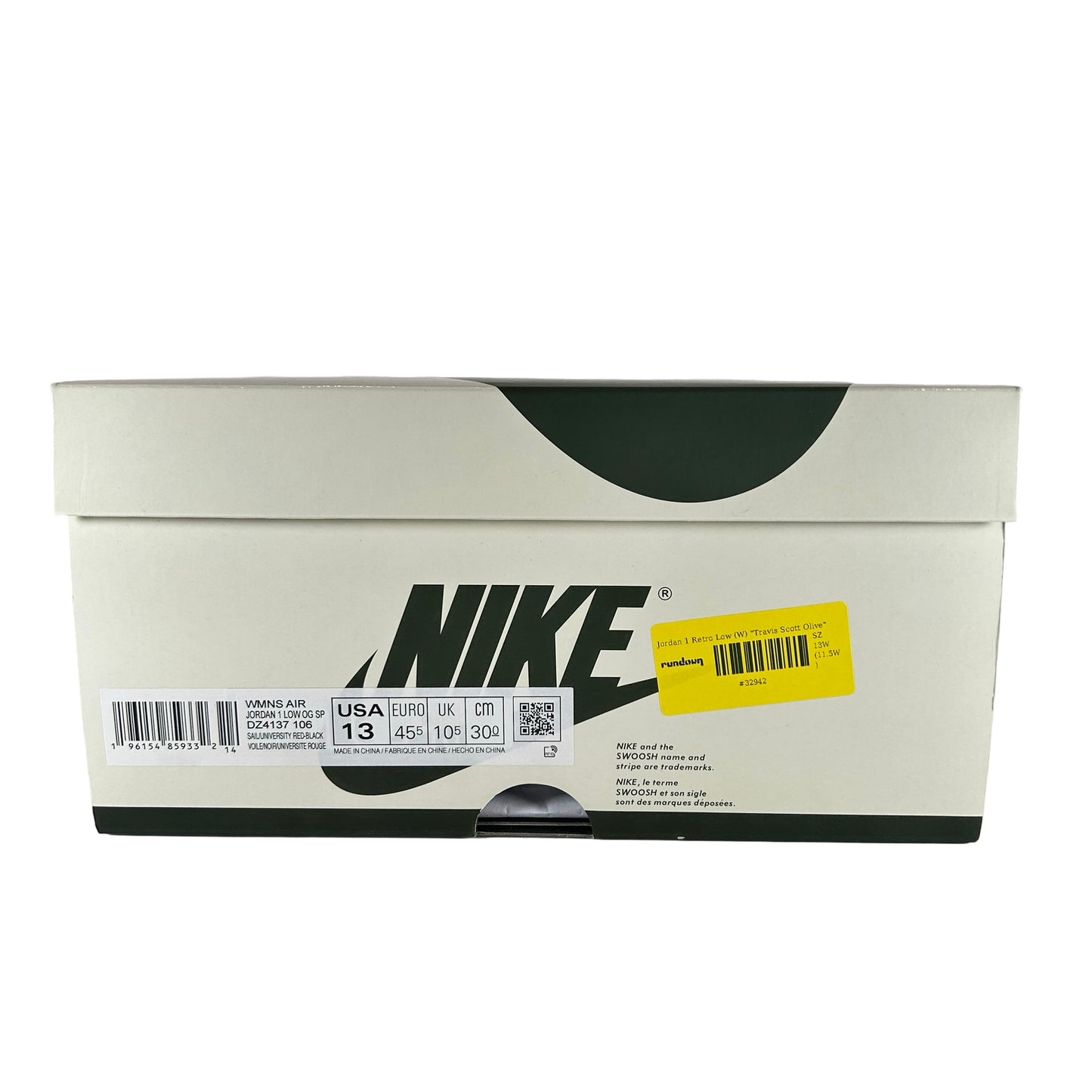DZ4137 106 Jordan 1 Retro Low OG SP Travis Scott Olive (W) [USED] - 13 W (Used4)