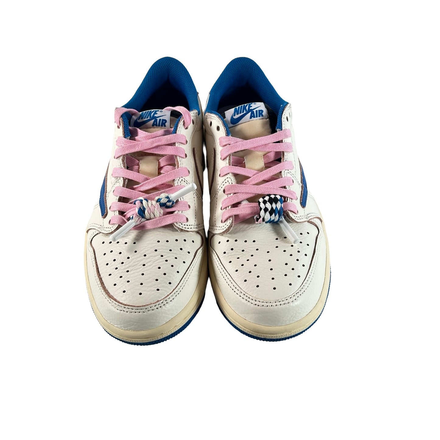 DM7866 104 Jordan 1 Retro Low OG SP Fragment x Travis Scott Sail Military Blue [USED] - 7.5 M (Used)