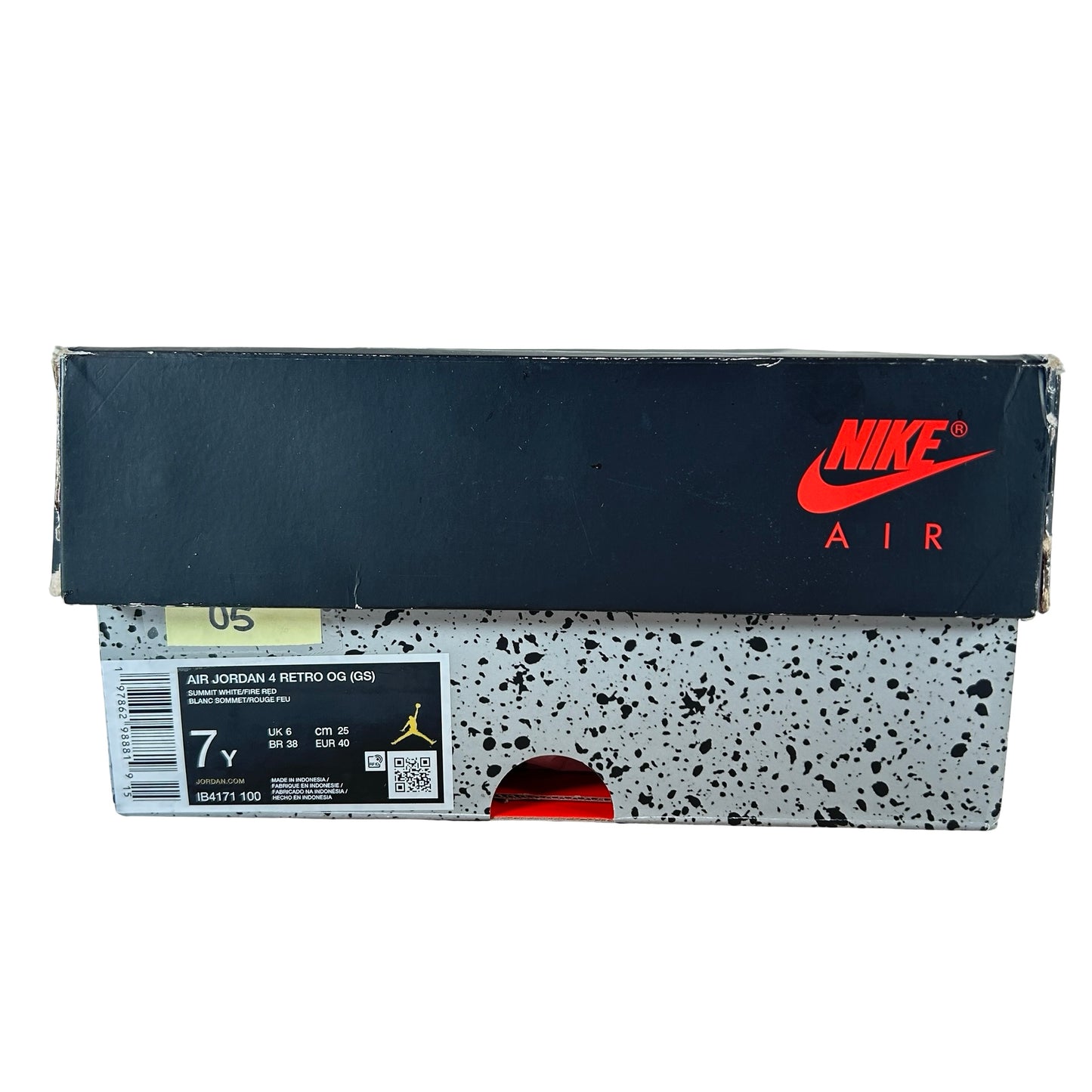 IB4171 100 Jordan 4 Retro White Cement (2025) (GS) [USED] - 7 Y (Used5)