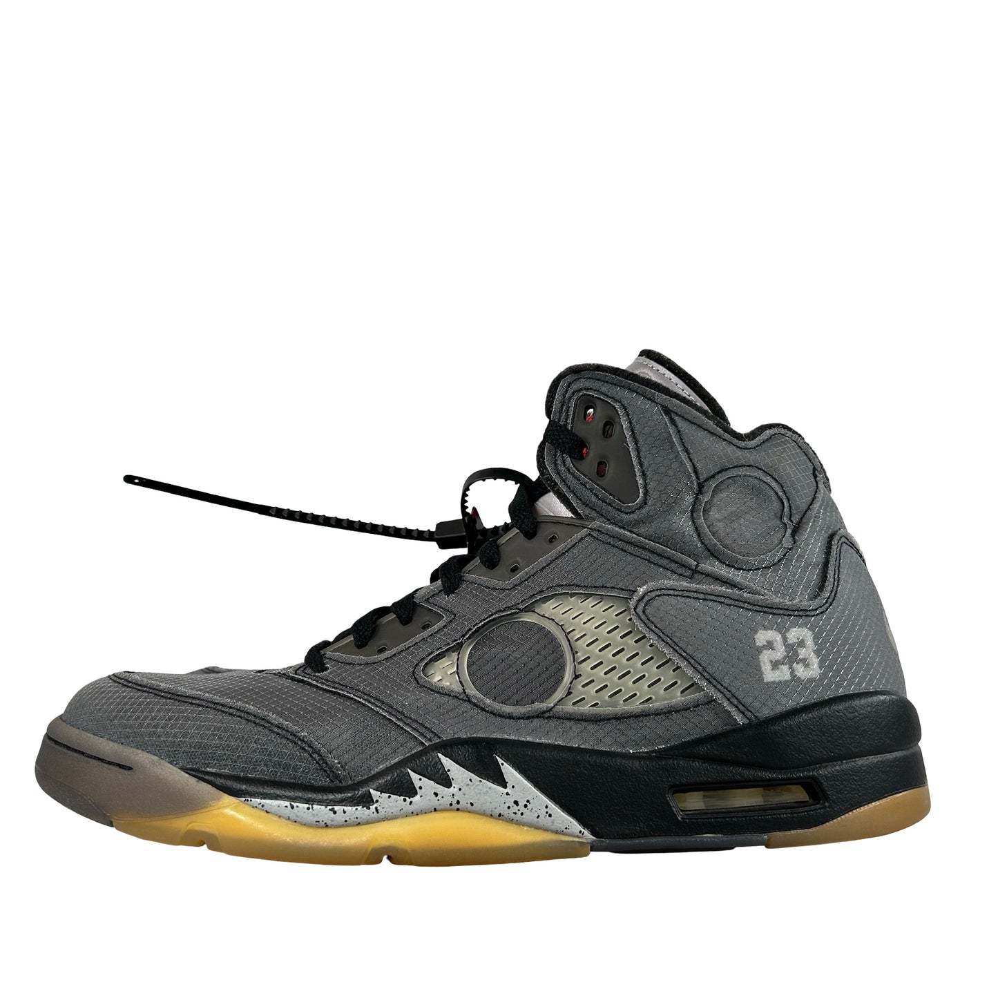 CT8480 001 Jordan 5 Off-White Black [USED] - 11 M (Used7) (Missing lace-locks)