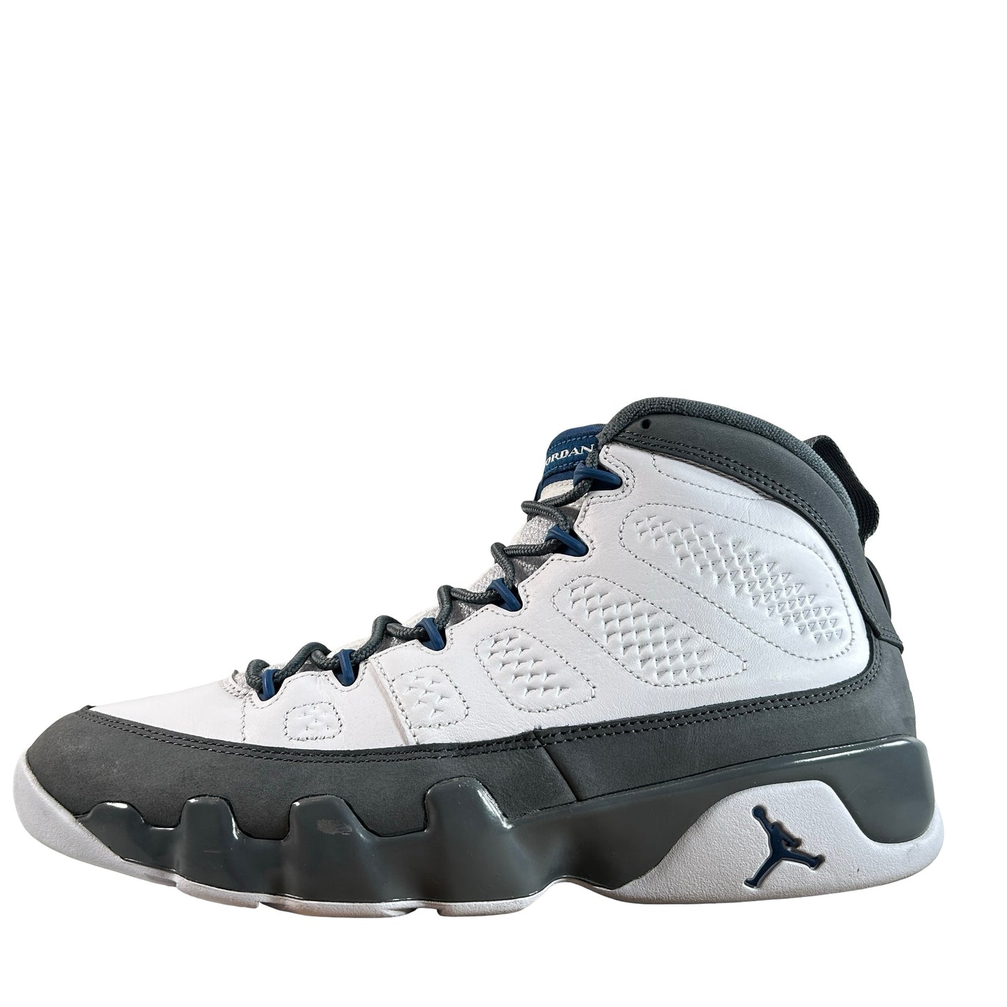 HV4794 100 Jordan 9 Retro Flint Grey French Blue (2026) [USED] - 10 M (Used2)