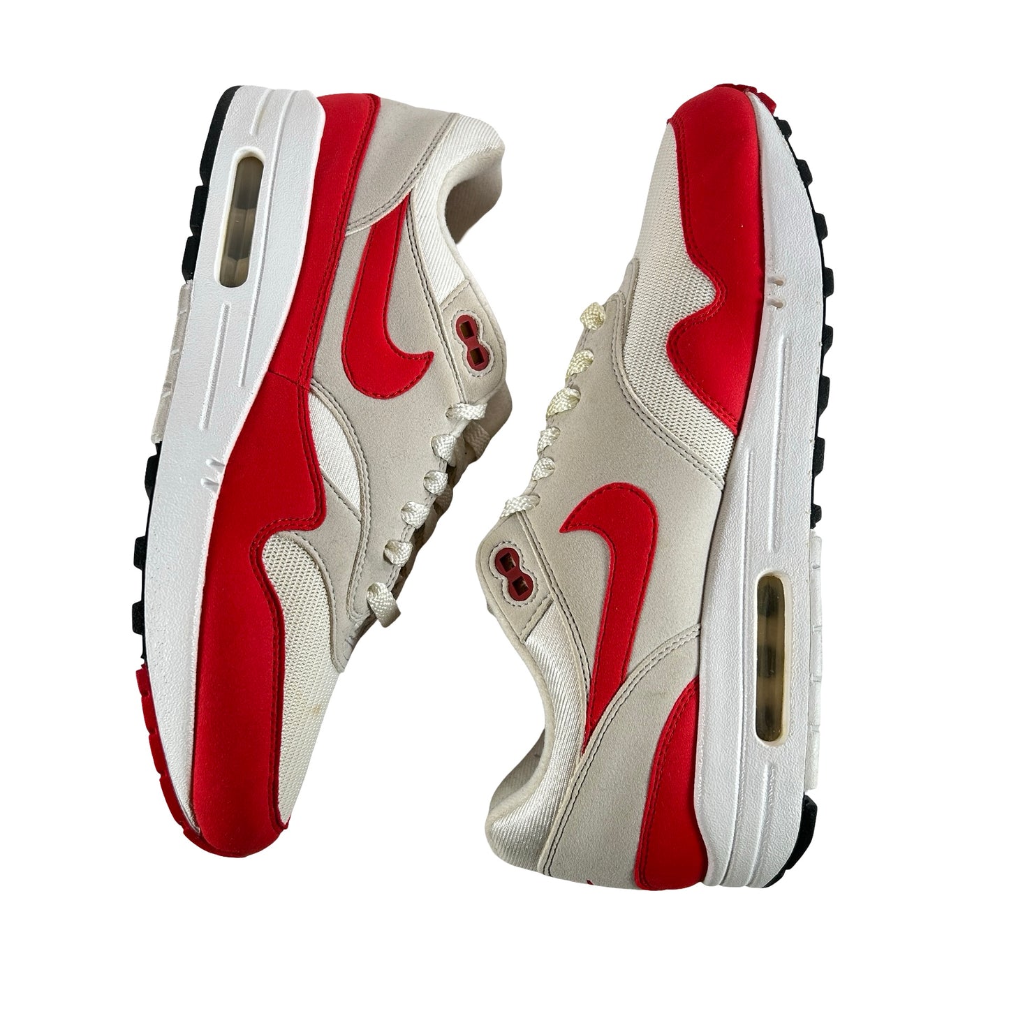 908375 103 Nike Air Max 1 Anniversary Red (2017/2018 Restock Pair) [USED] - 8.5 M (Used)