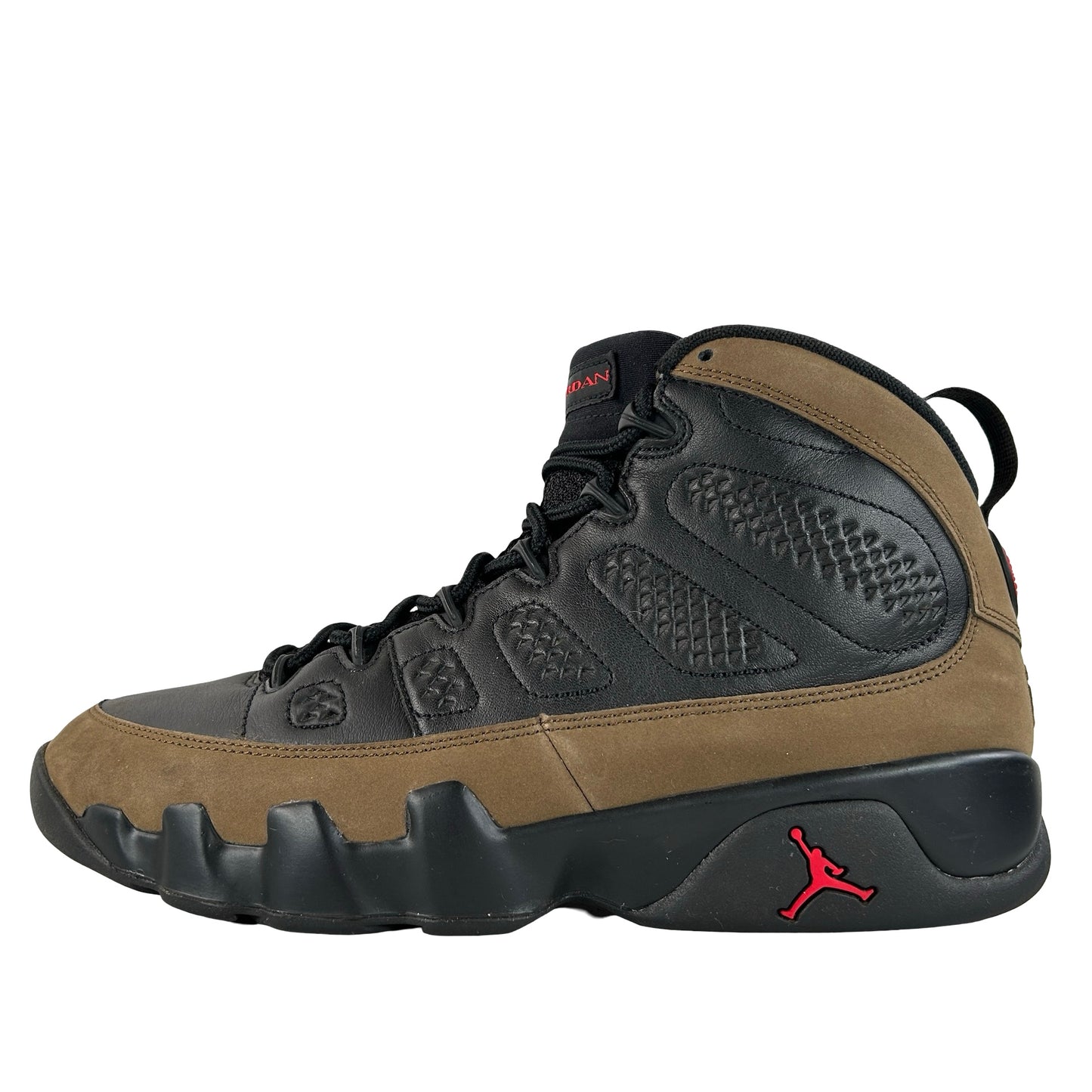 HV4794 030 Air Jordan 9 Retro Olive (2024) [USED] - 9.5 M (Used12)