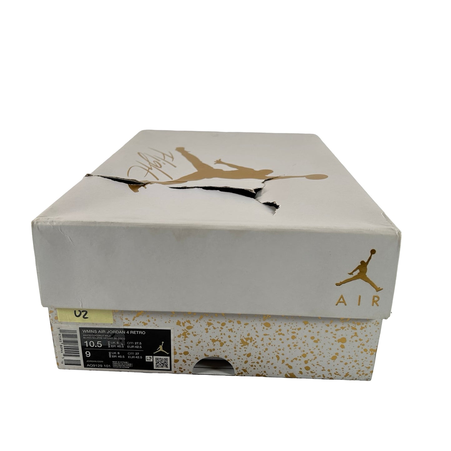 AQ9129 101 Jordan 4 Retro Vivid Sulfur (Women's) [USED] - 10.5 W (Used2)