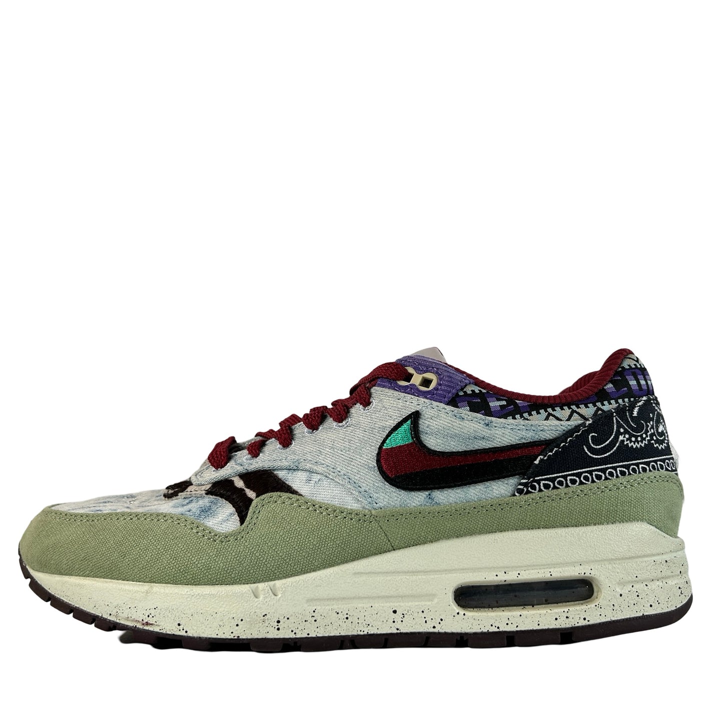DN1803 300 Nike Air Max 1 Concepts Denim Oliva Lona