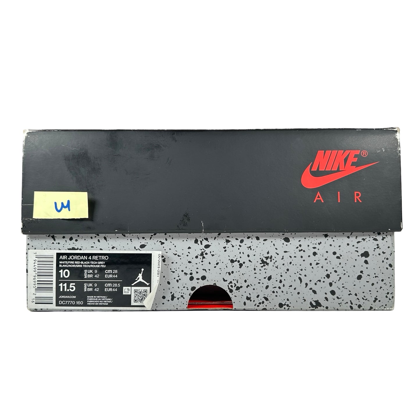 DC7770 160 Jordan 4 Retro Fire Red (2020) [USED] - 10 M (Used4)
