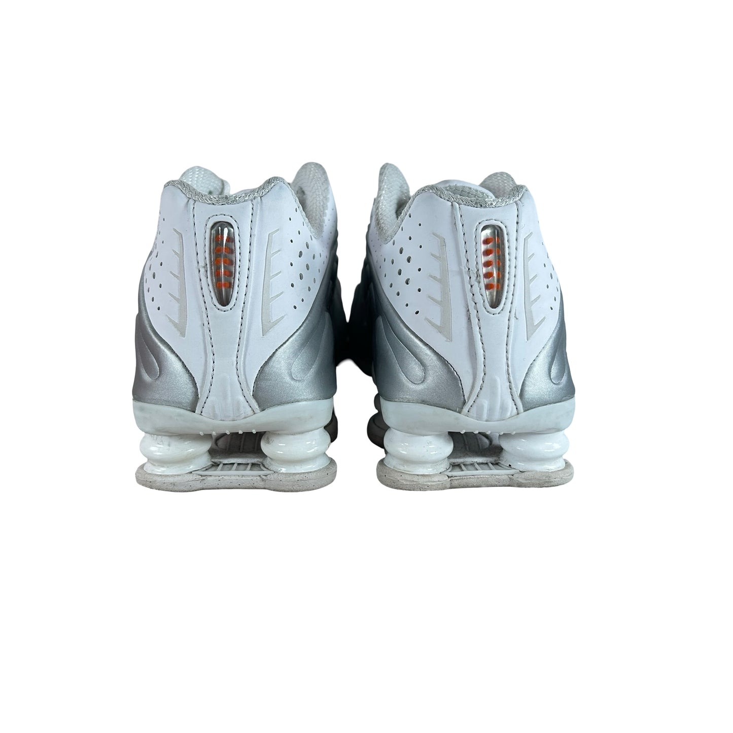 AR3565 101 Nike Shox R4 White Metallic Silver (2019/2024) (W) [Used] - 8 W (Used)