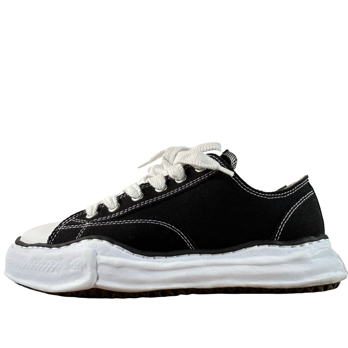 A01FW702 BLK Maison Mihara Yasuhiro Peterson OG Sole Canvas Low Black [USED] - EU 44 (Used)