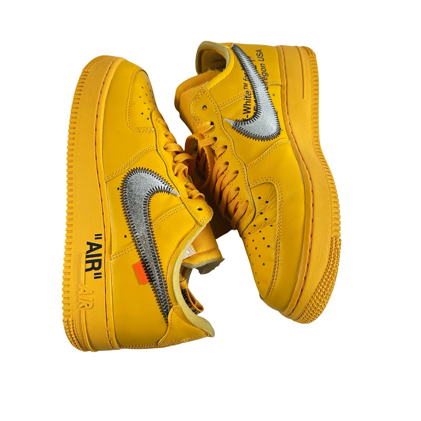 DD1876 700 Nike Air Force 1 Low Off-White ICA University Gold [USED] - 8 M (Used)