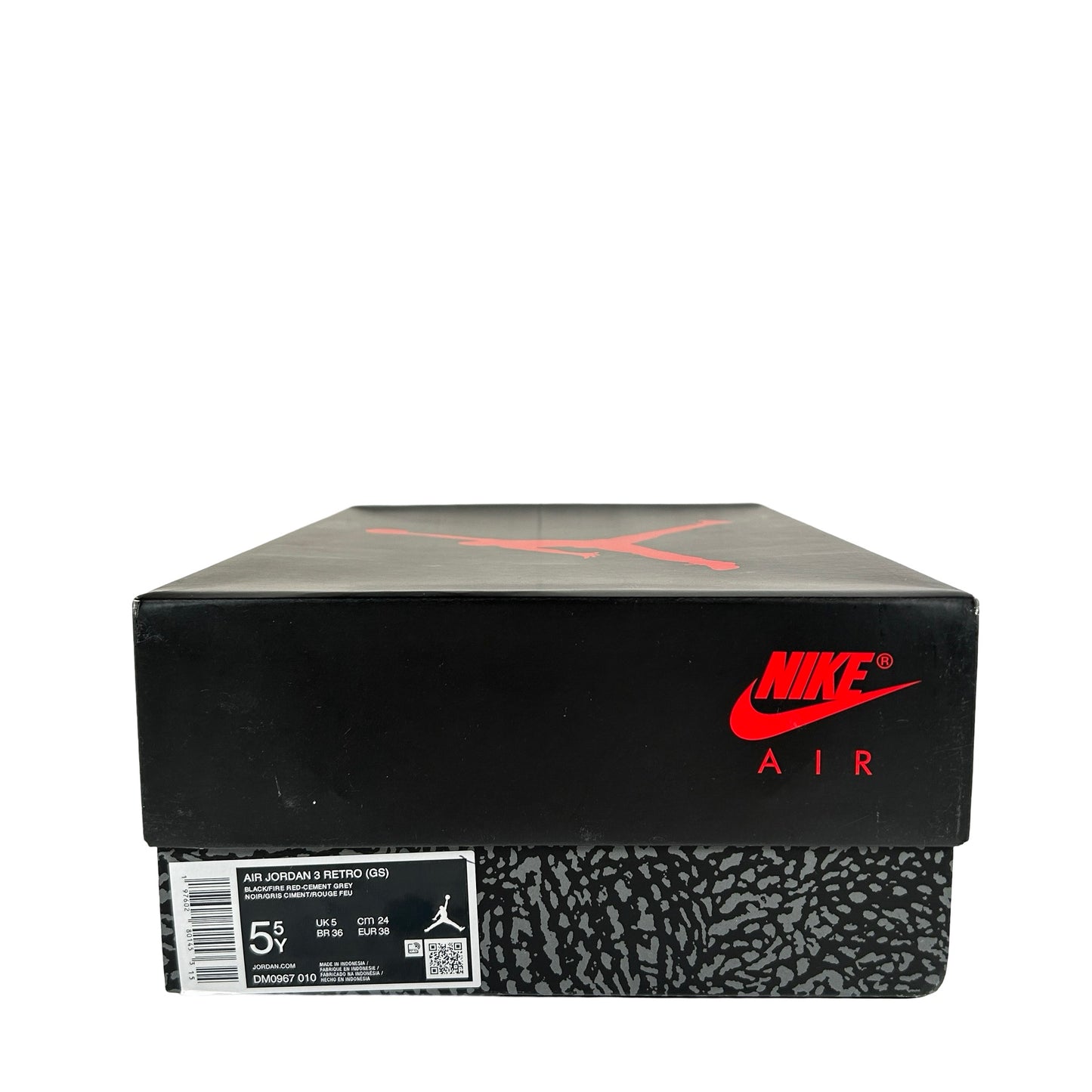 DM0967 010 Jordan 3 Retro Black Cement (2024) (GS) [USED] - 5.5 Y (Used)