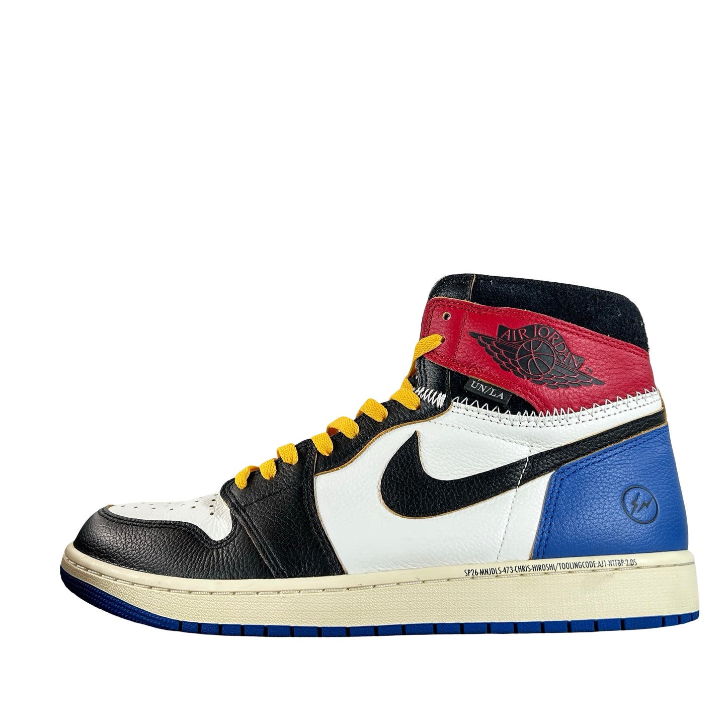 IO7847 002 Jordan 1 Retro High OG SP Fragment x Union LA Varsity Red Sport Royal [USED] - 12 M (Used3)