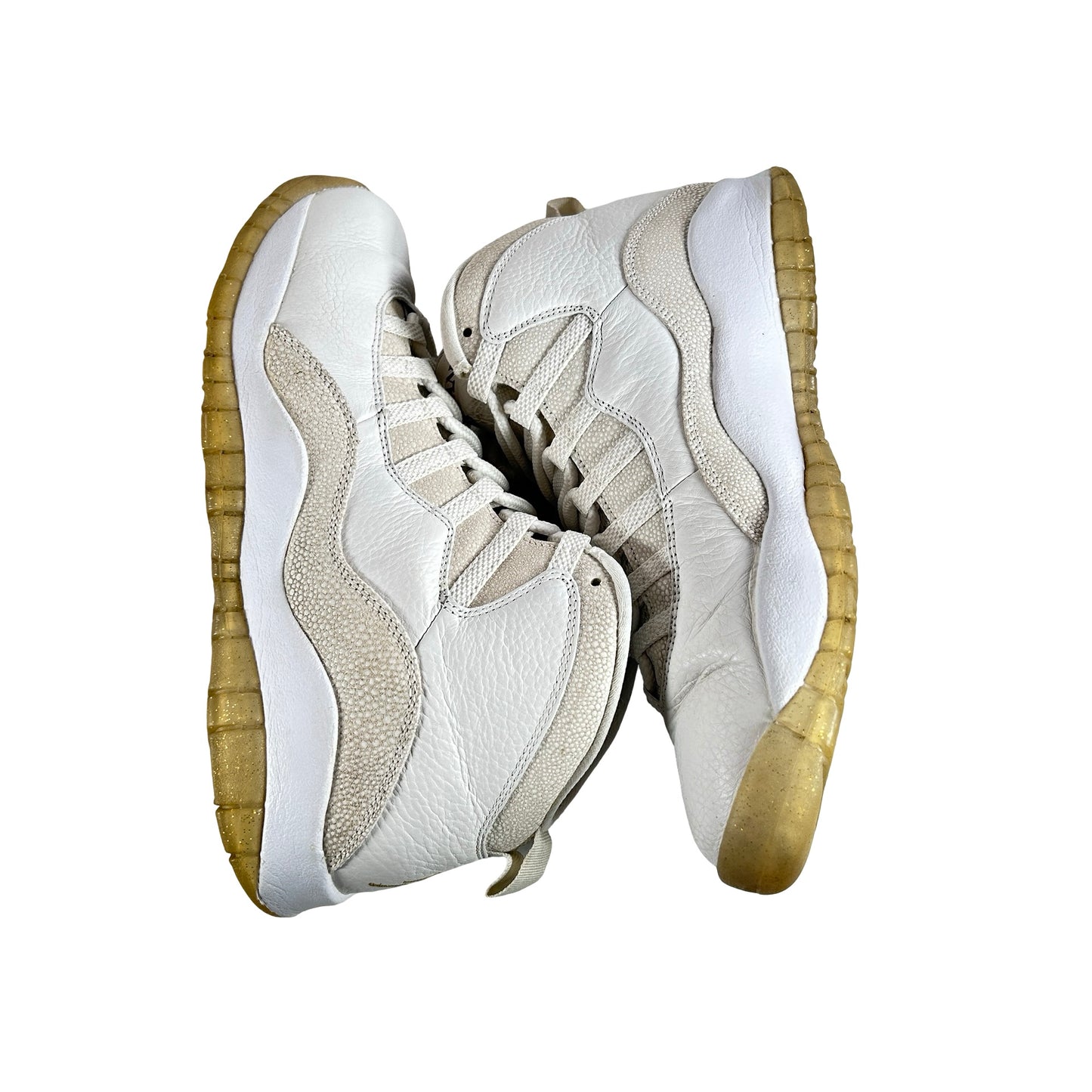 819955 100 Jordan 10 Retro Drake OVO White [USED] - 10.5 M (Used)