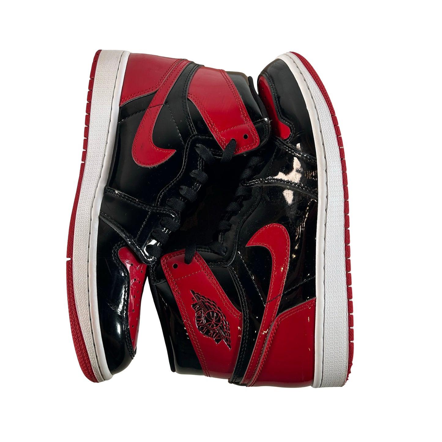555088 063 Jordan 1 Retro High OG Patent Bred [USED] - 9.5 M (Used10)