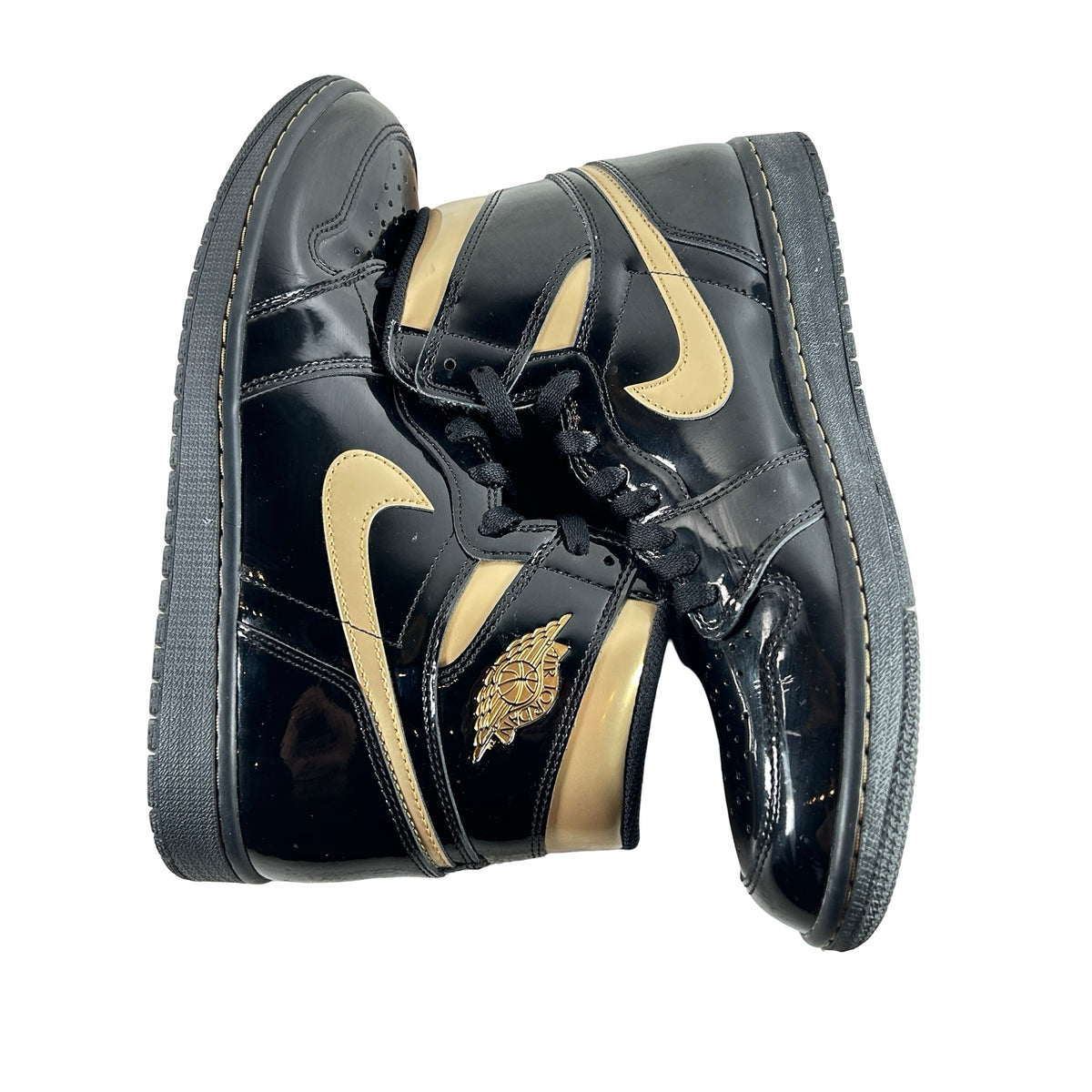 555088 032 Jordan 1 Black/Gold [USED] - 11 M (Used) (No Box2)