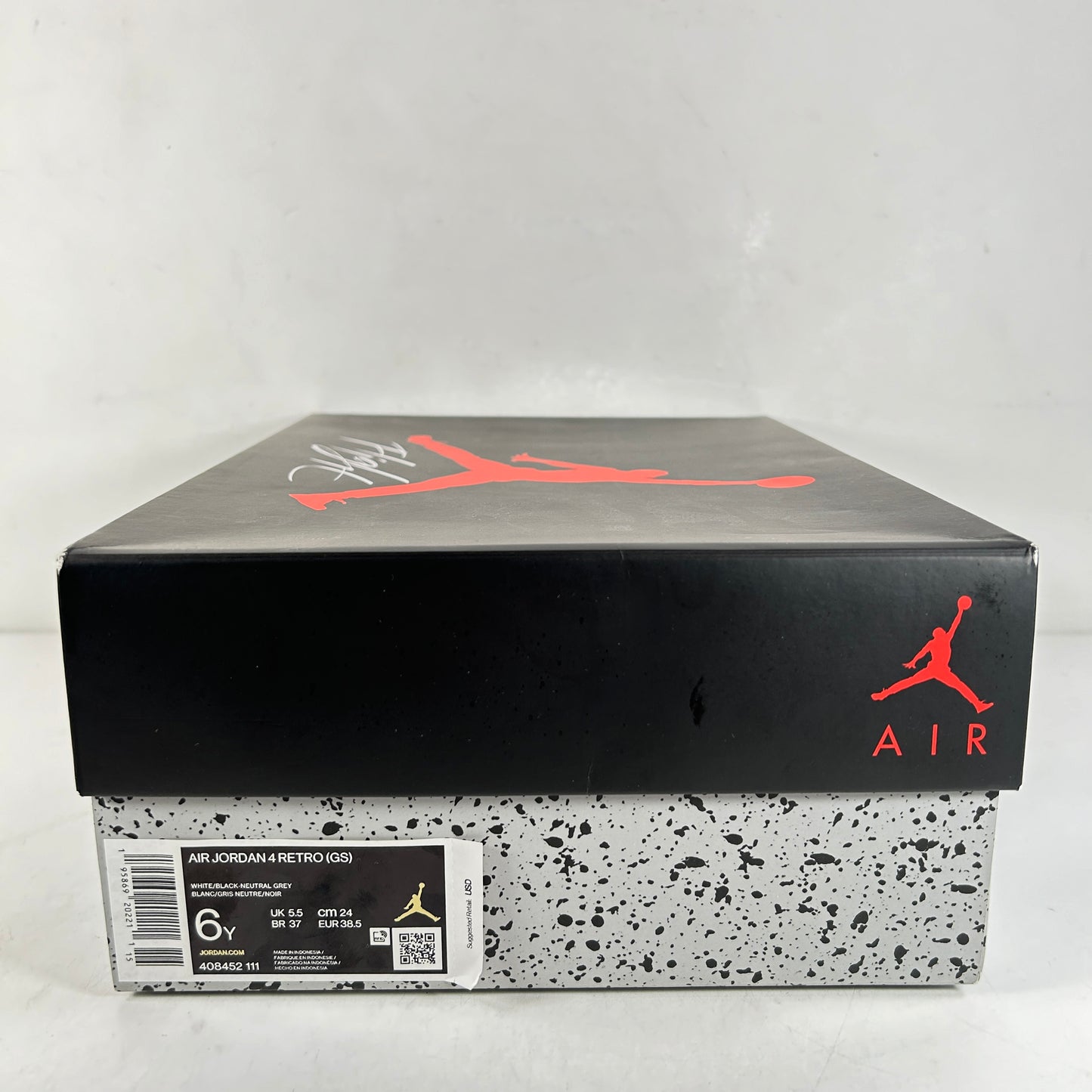 408452 111 Jordan 4 Retro Military Black (GS) [USED] - 6 Y (Used)