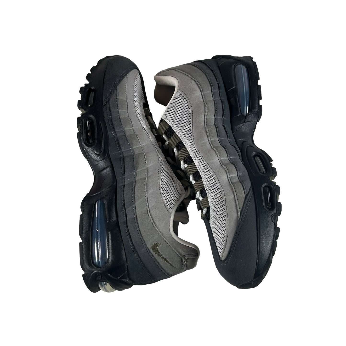 HJ5996 003 Nike Air Max 95 OG Big Bubble Black Medium Olive (W) [USED] - 11 W (Used)