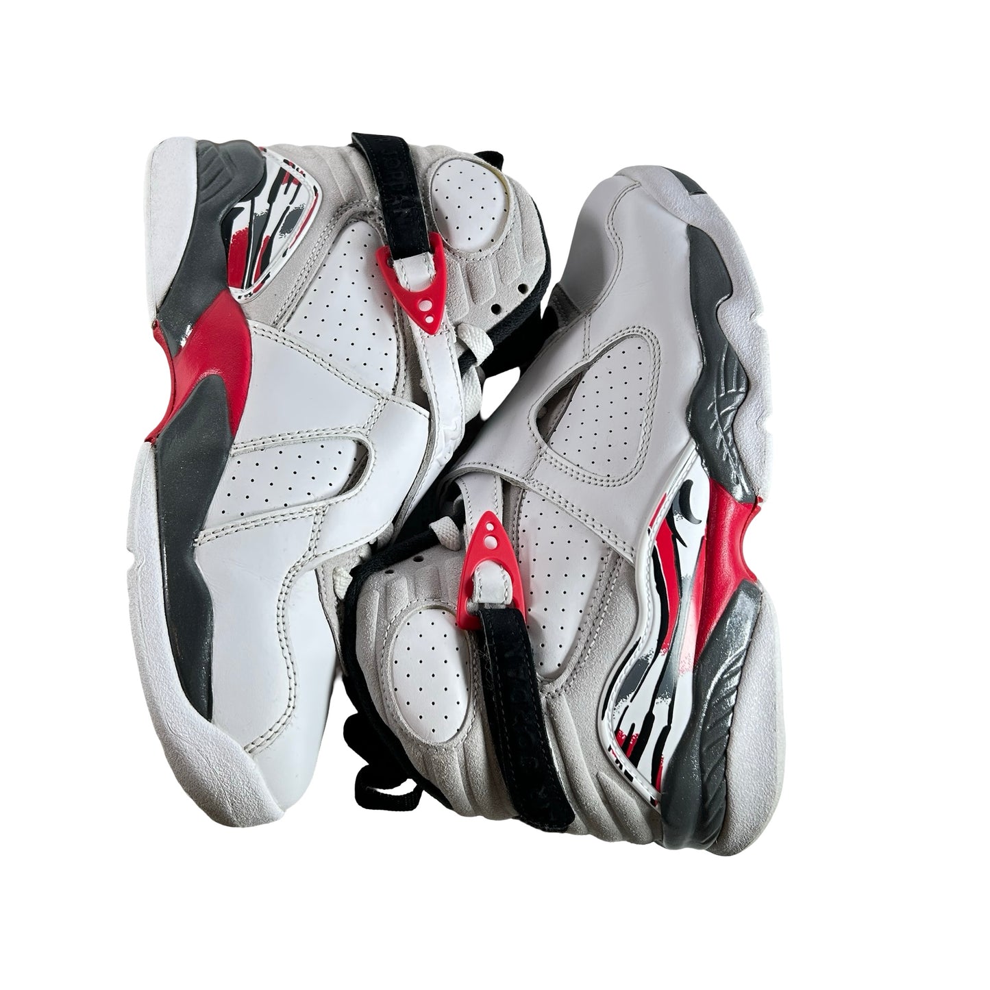 305368 100 Jordan 8 Retro White True Red (2025) (GS) [USED] - 5.5 Y (Used)