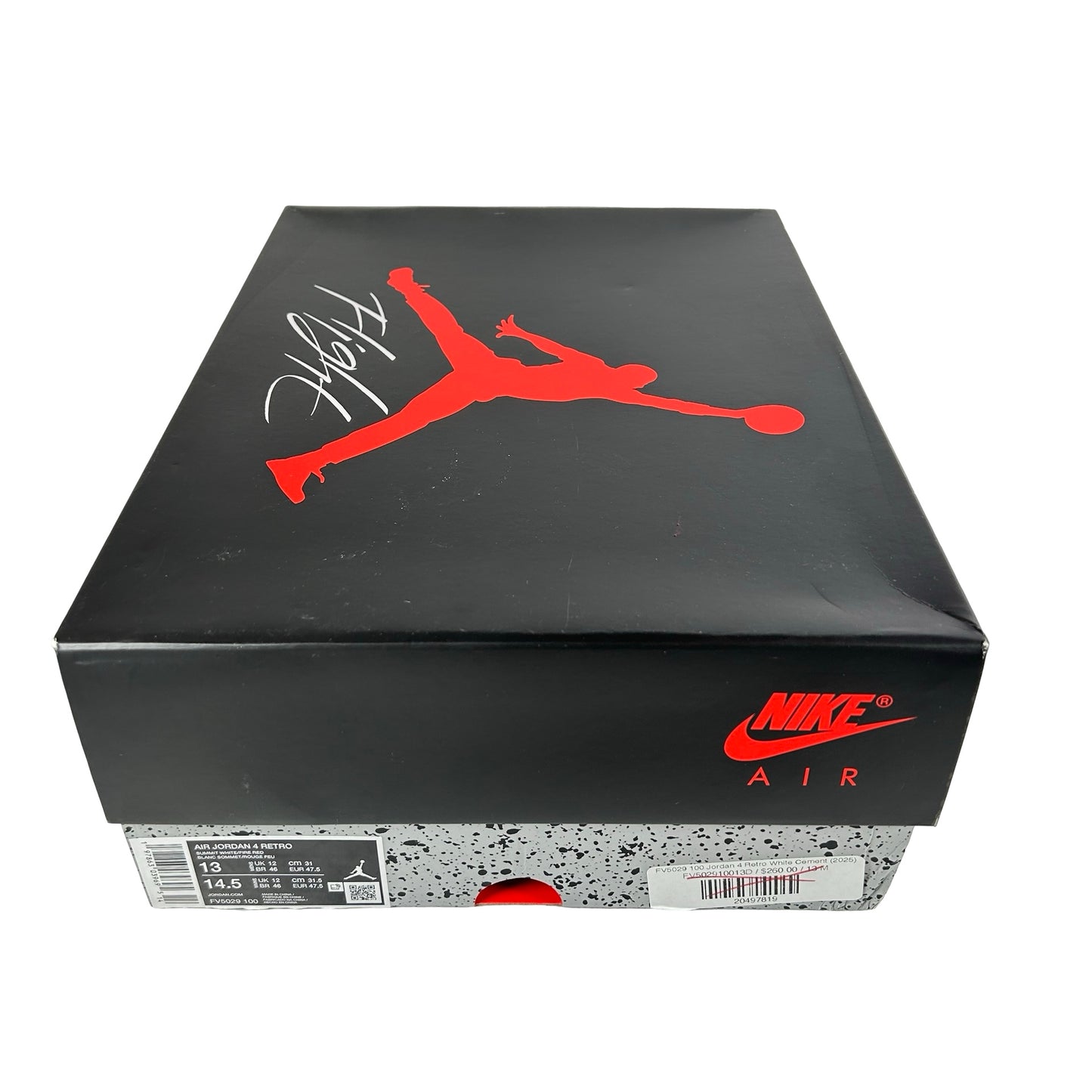 FV5029 100 Jordan 4 Retro White Cement (2025) [USED] - 13 M (Used)