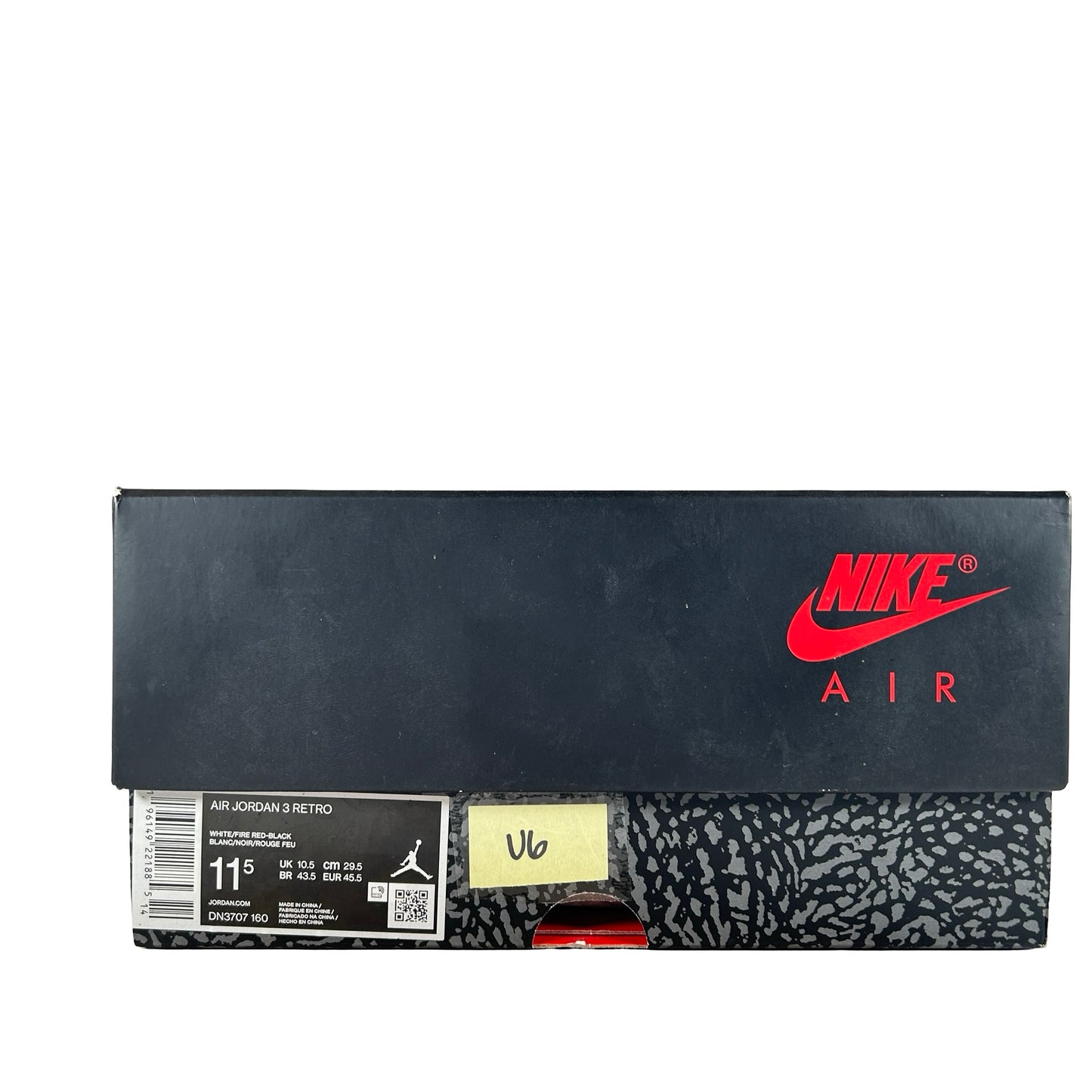 DN3707 160 Jordan 3 Retro Fire Red (2022) [USED] - 11.5 M (Used6)