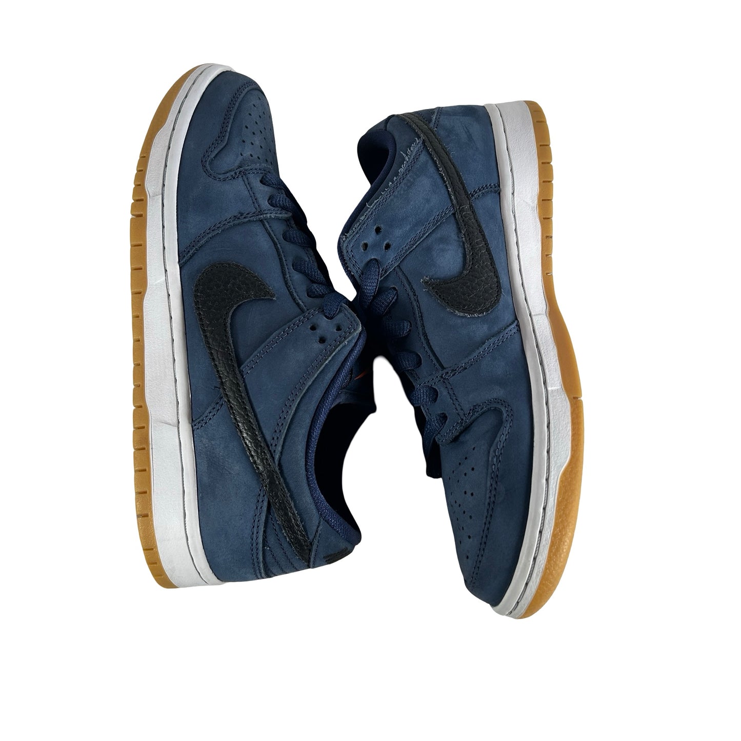 CW7463 401 Nike SB Dunk Low Navy Black Gum [USED] - 7.5 M (Used) (No Box)