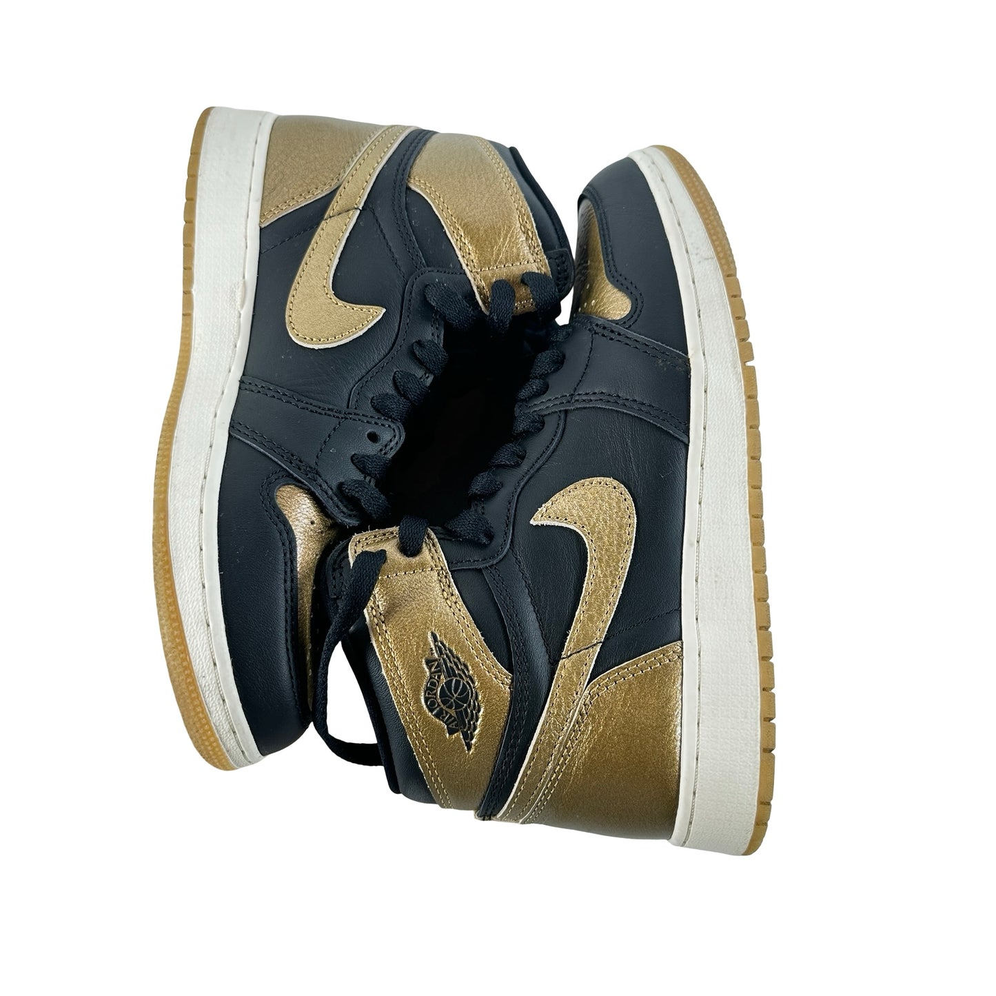 FD1437 071 Jordan 1 Retro High OG Black Metallic Gold (GS) [USED] - 5.5 Y (Used)