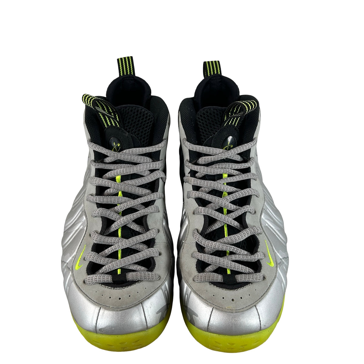 575420 004 Nike Air Foamposite One Silver Volt Camo [USED] - 11 M (Used)