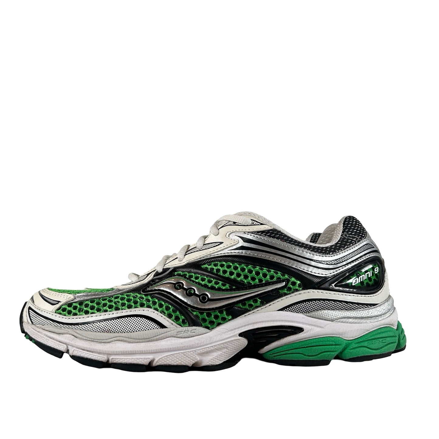 S70739 5 Saucony ProGrid Omni 9 OG Green Silver [USED] - 9.5 M (Used) (No Box)