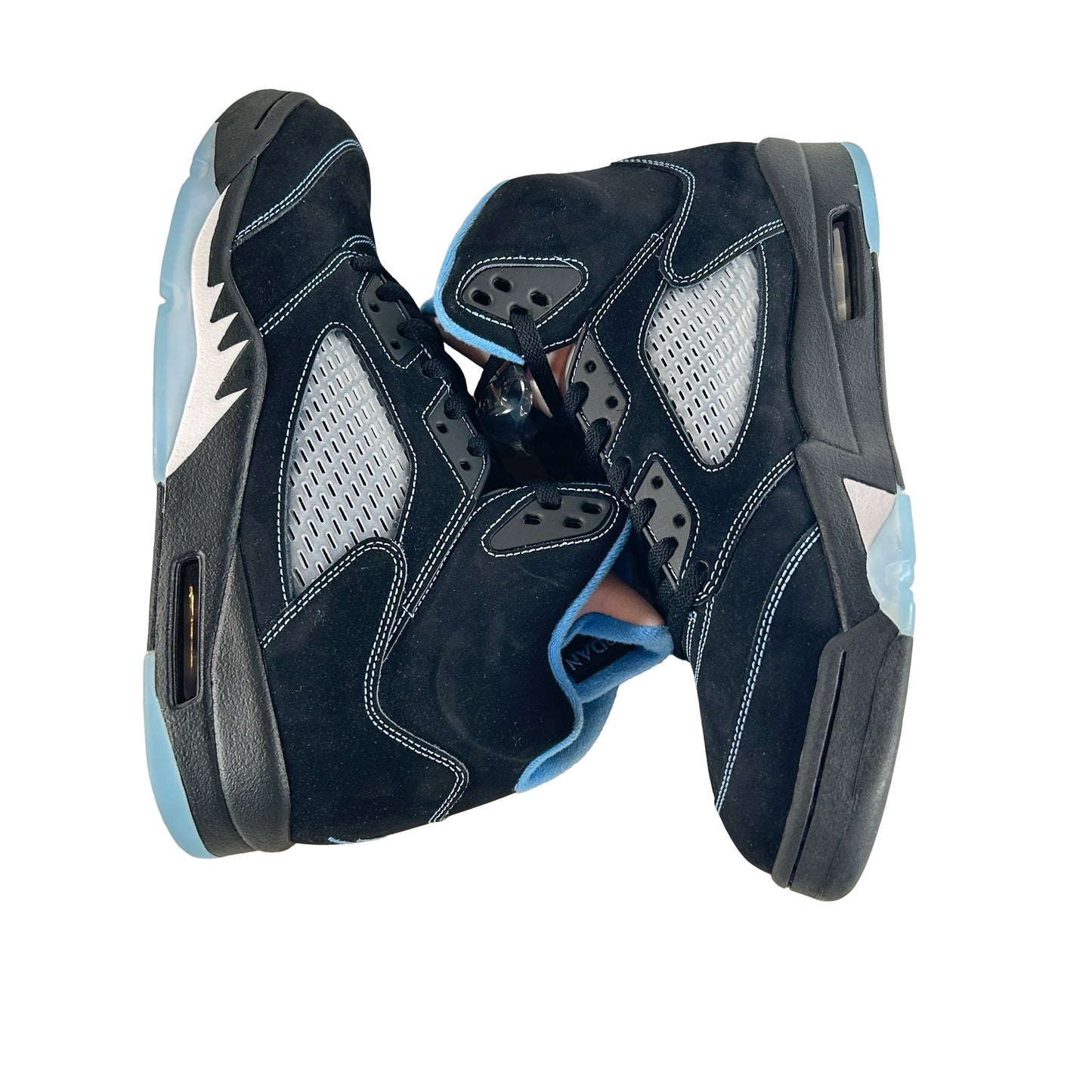 DD0587 008 Jordan 5 Retro Black University Blue (2026) [USED] - 12 M (Used)