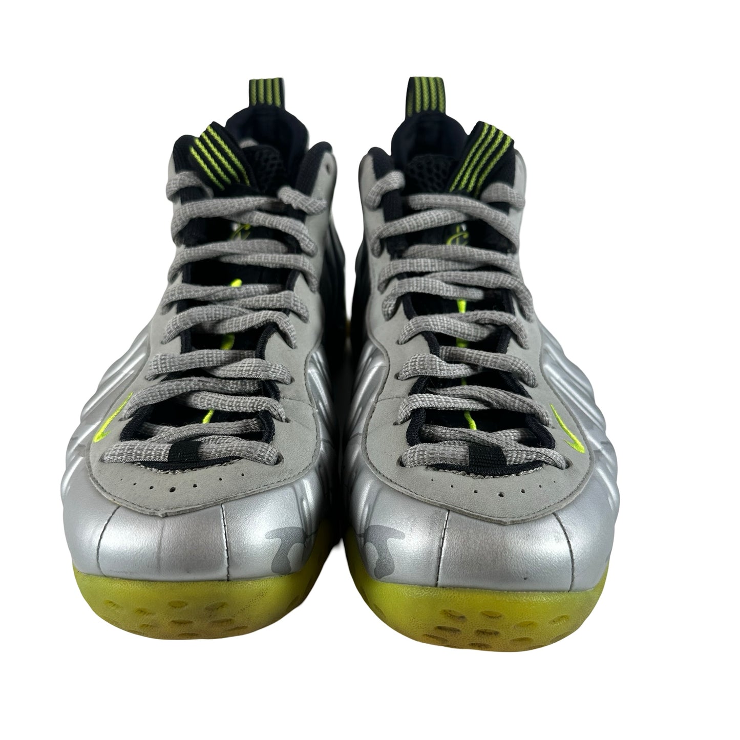 575420 004 Nike Air Foamposite One Silver Volt Camo [USED] - 8.5 M (Used)