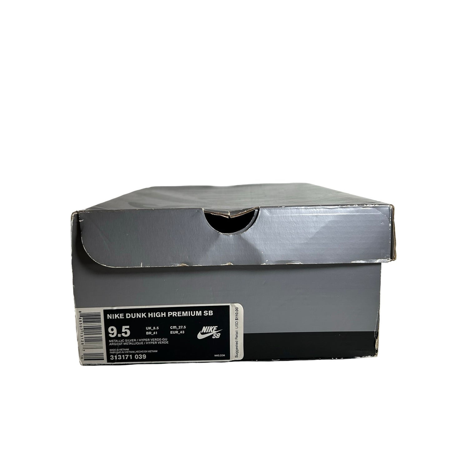 313171 039 Nike SB Dunk High Silver Box [USED] - 9.5 M (Used)