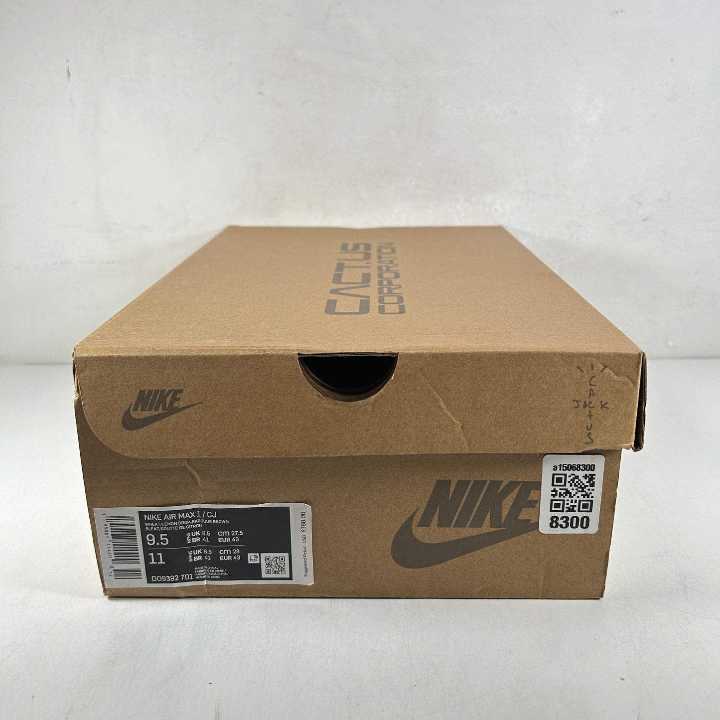 DO9392 701 Nike Air Max 1 Travis Scott Cactus Jack Trigo Limón Gota