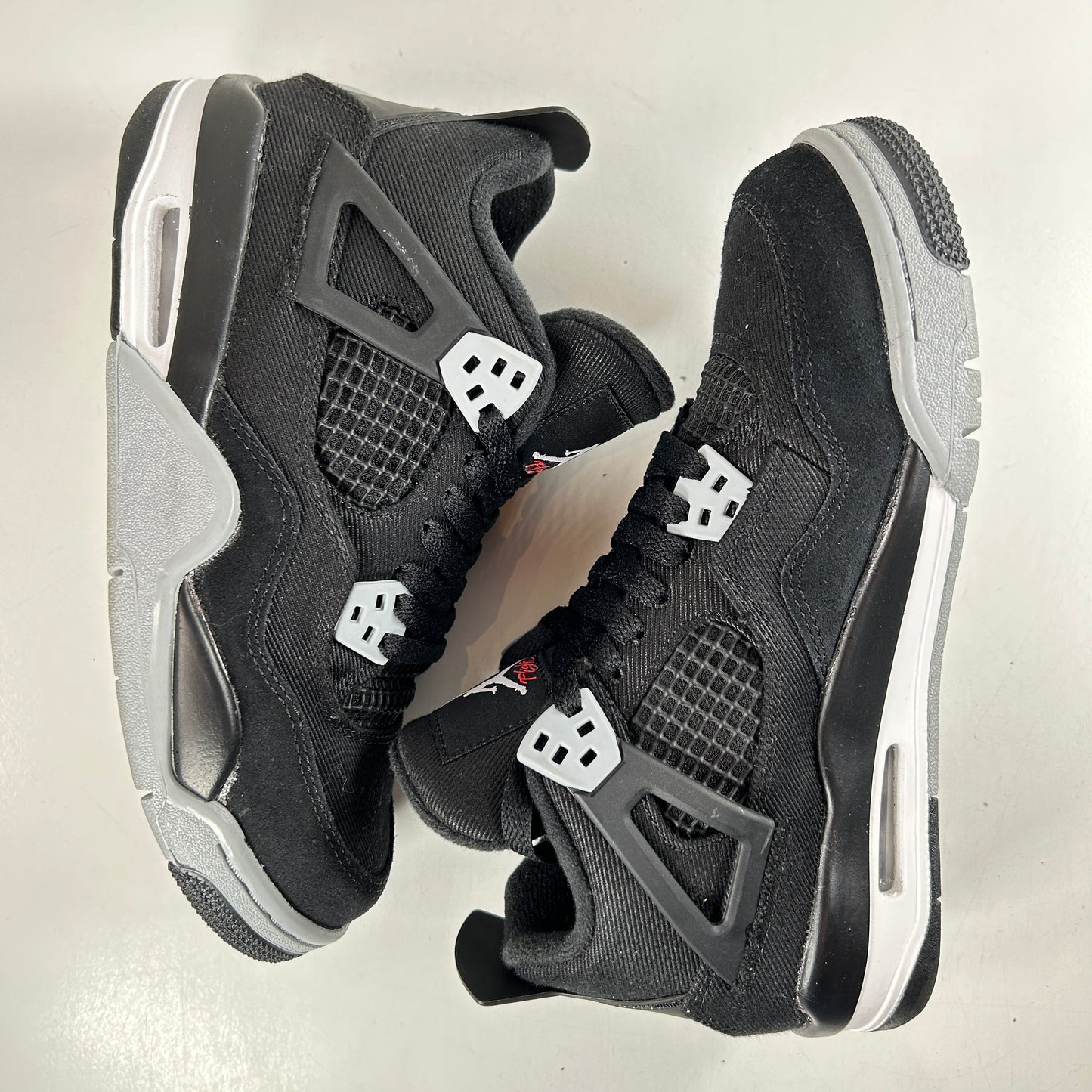 DV0553 006 Jordan 4 Retro Black Canvas GS [USED] - 5.5 Y (Used)