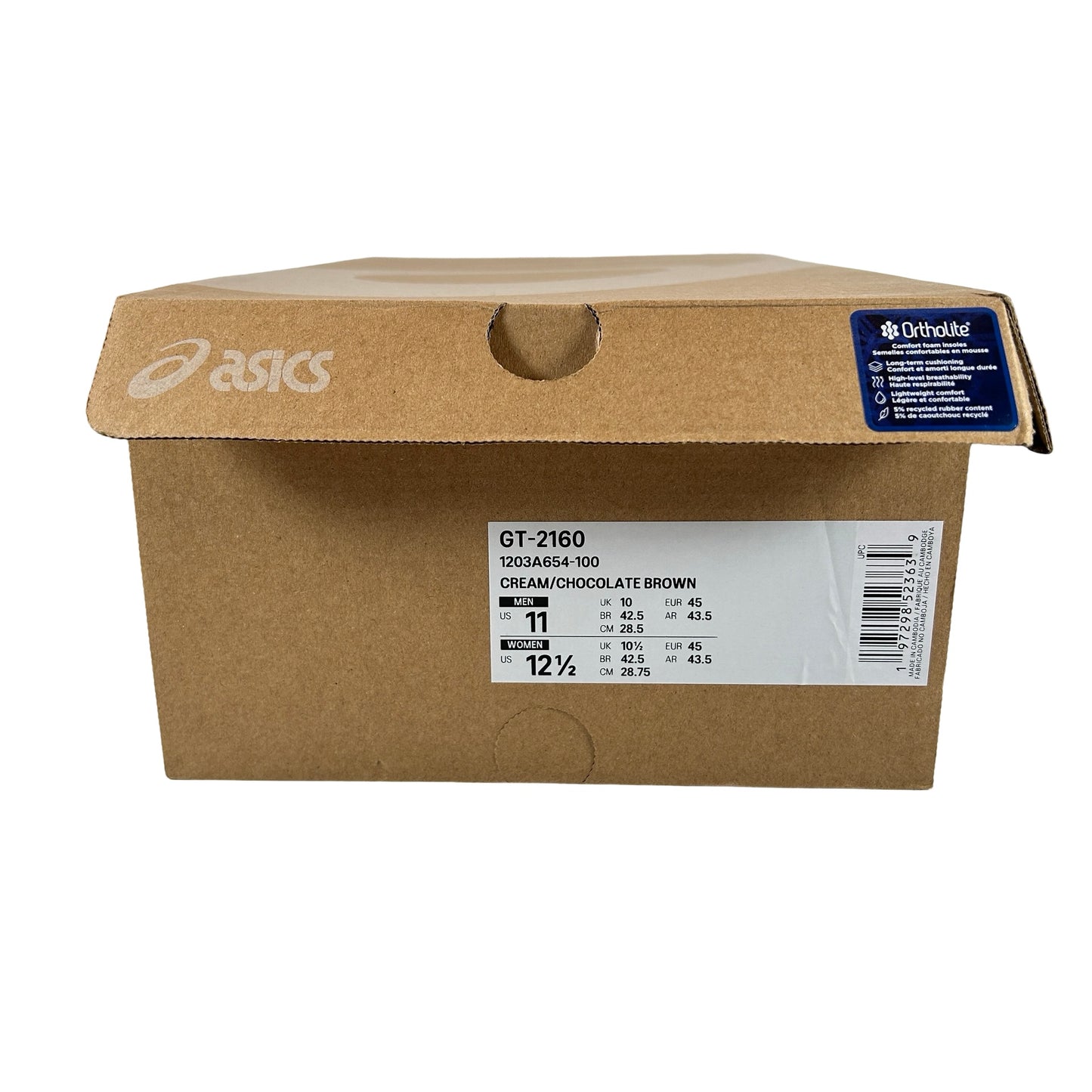 1203A654 100 ASICS GT-2160 Above the Clouds Chocolate Brown [USED] - 11 M (Used)