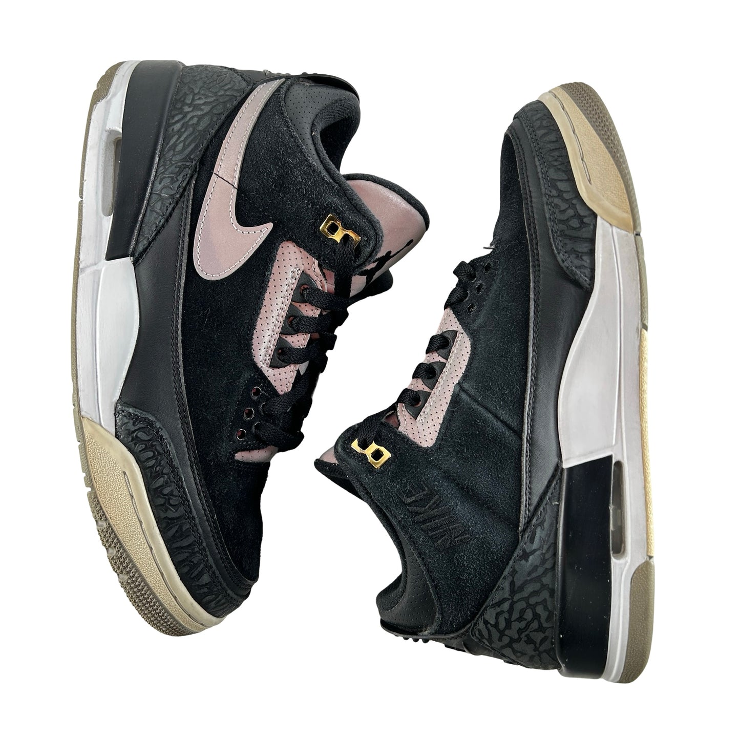 CK4348 007 Jordan 3 Retro Tinker Black Cement Gold [USED] - 8.5 M (Used) (No Box)