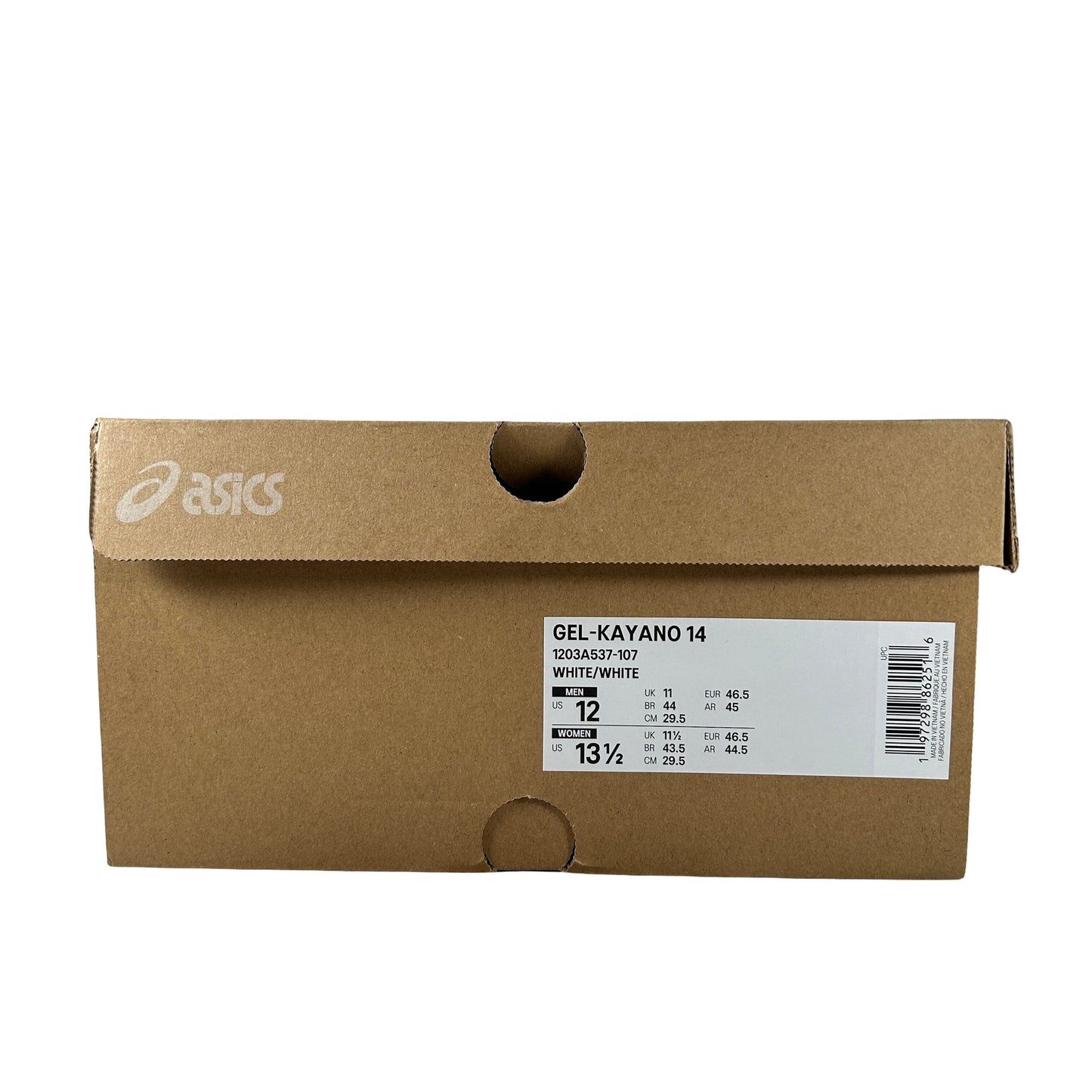 1203A537 107 ASICS Gel-Kayano 14 White Mint Gold [USED] - 12 M (Used)