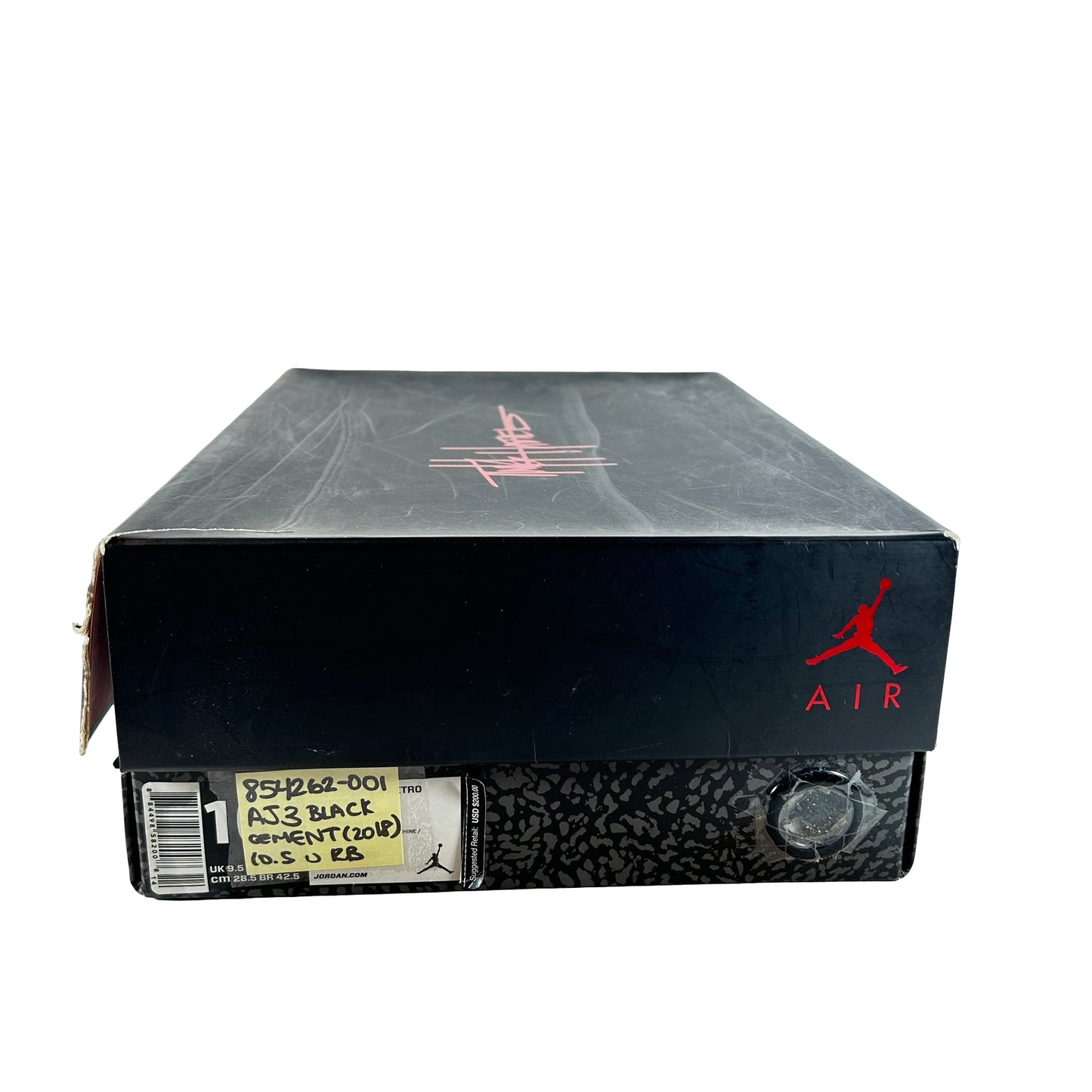 854262 001 Jordan 3 Retro Black Cement (2018) [USED] - 10.5 M (Used) (Replace Box)