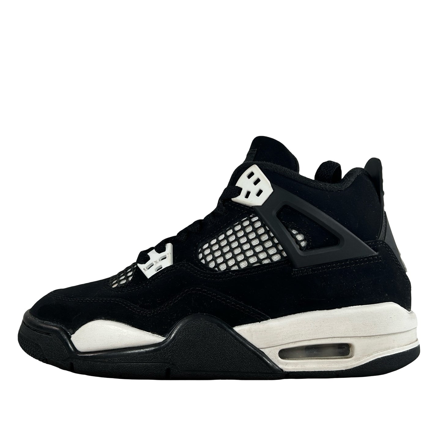 FQ8213 001 Jordan 4 Retro White Thunder (GS) [USED] - 5 Y (Used) (No Box)