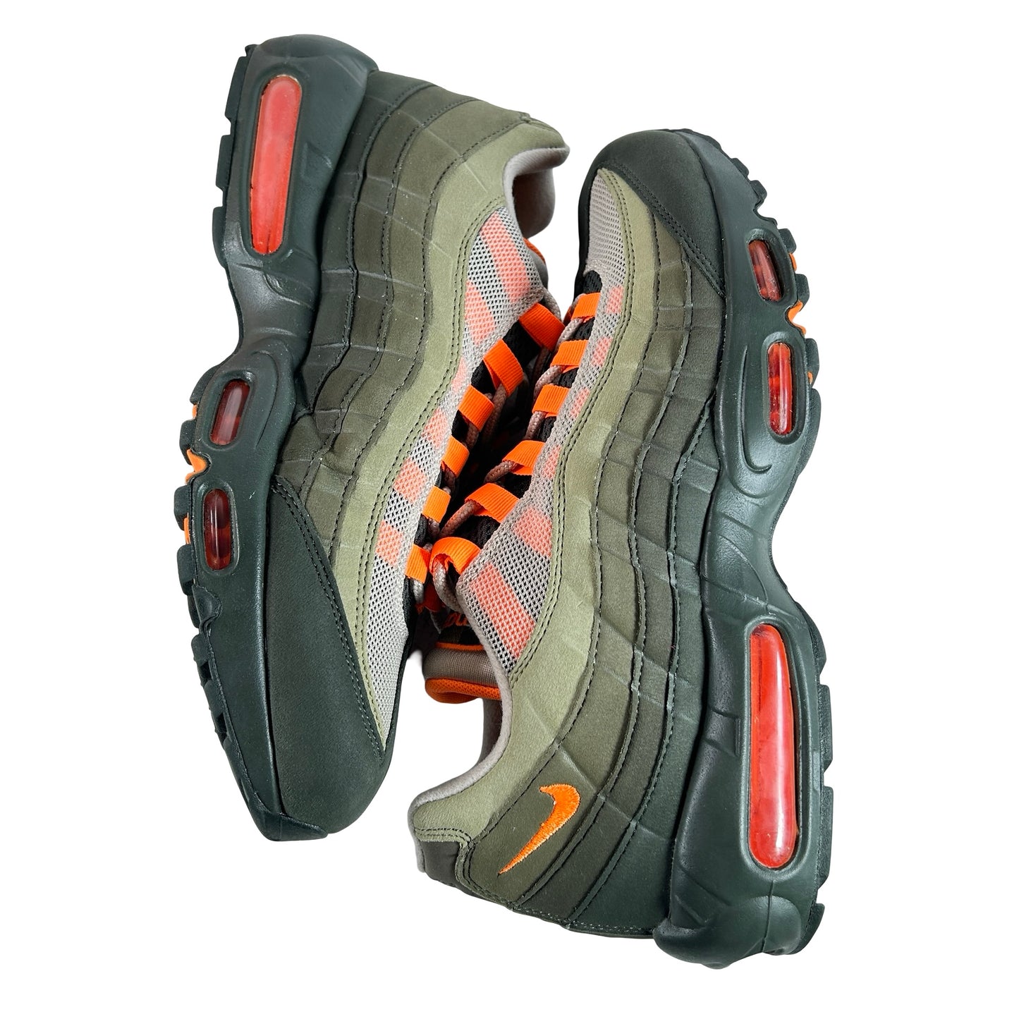 AT2865 200 Nike Air Max 95 OG Neutral Olive Total Orange [USED] - 11 M (Used)