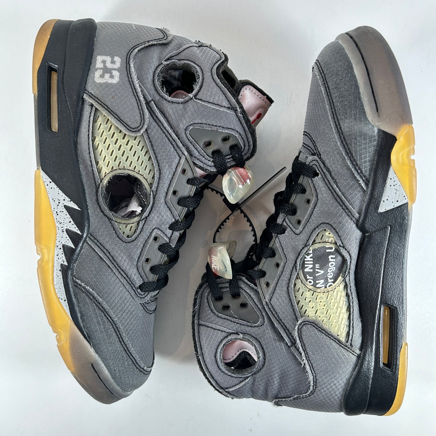 CT8480 001 Jordan 5 Off-White Black [USED] - 10 M (Used) (No Box) (Cut Holes)
