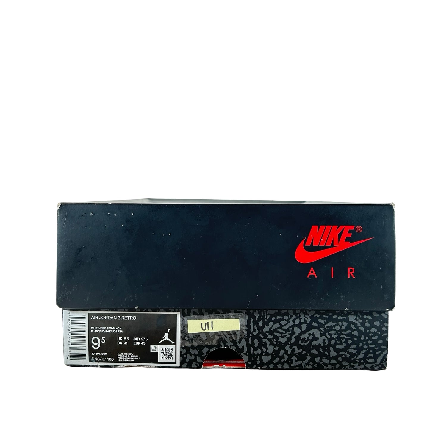 DN3707 160 Jordan 3 Retro Fire Red (2022) [USED] - 9.5 M (Used11)