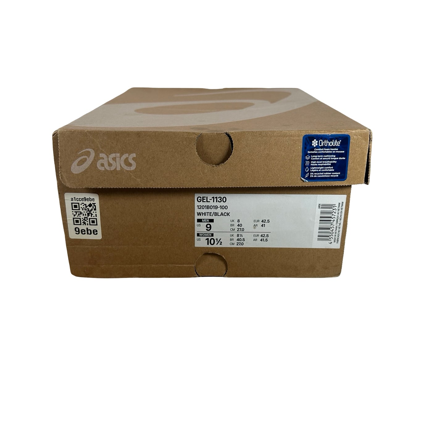 1201B019 100 ASICS Gel-1130 White Black [USED] - 9 M (Used)