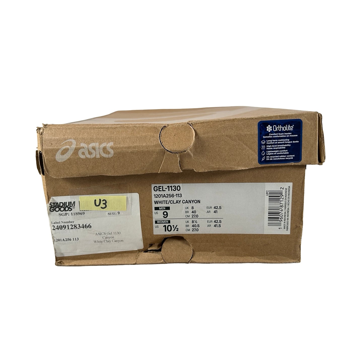 1201A256 113 ASICS Gel-1130 White Clay Canyon [USED] - 9 M (Used3)