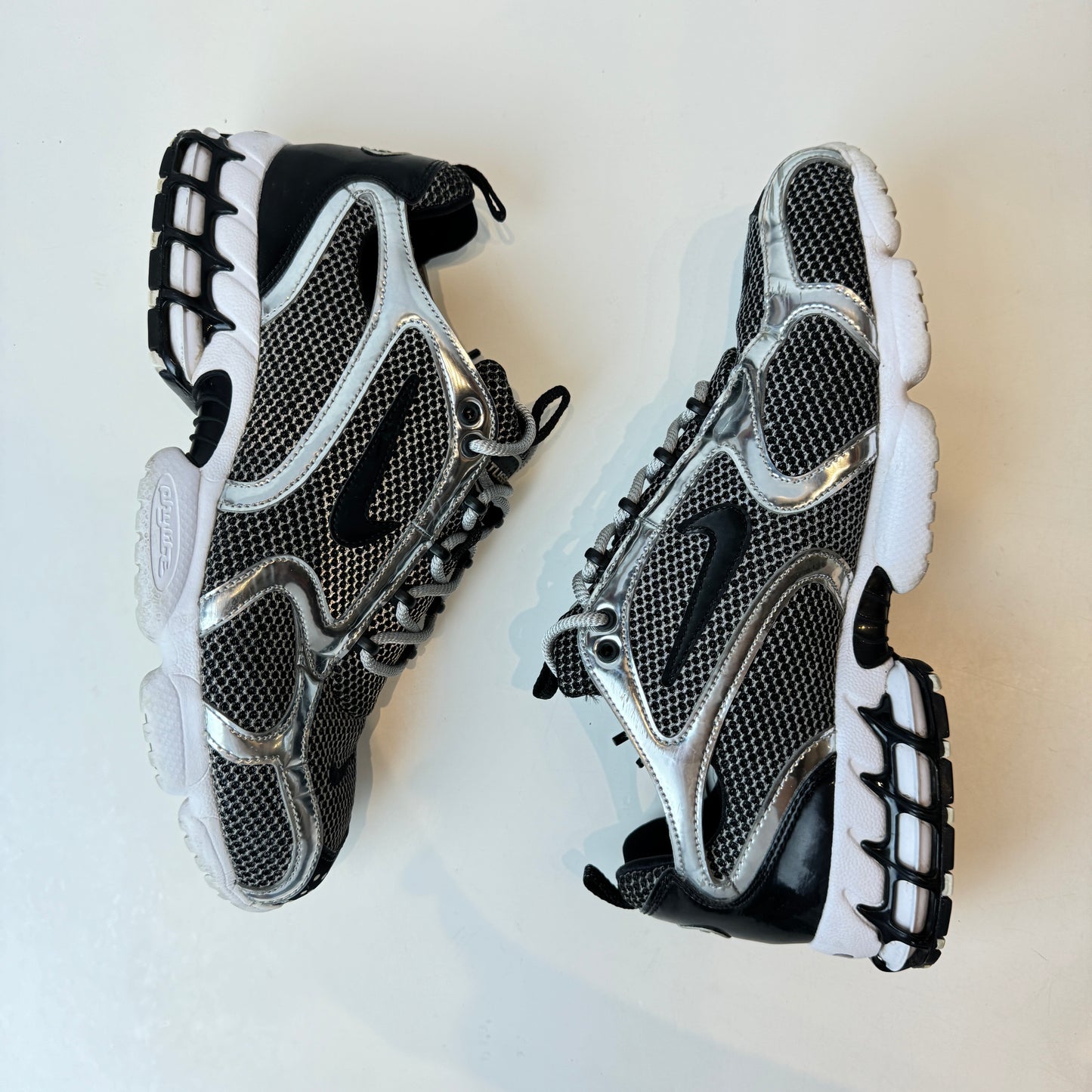 CU1854 001 Nike Air Zoom Spiridon Cage 2 Stussy Pure Platinum [USED] - 10.5 M (Used)