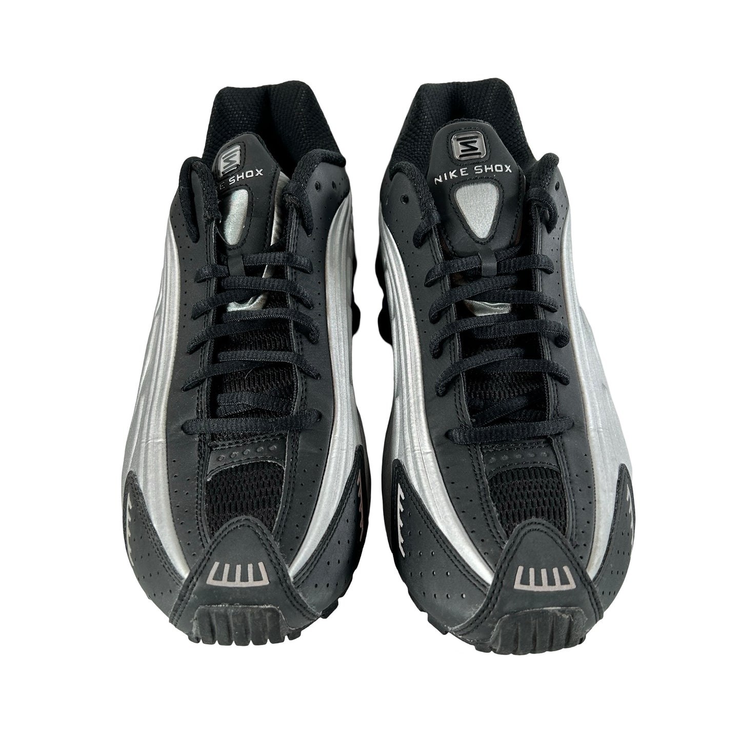 AR3565 006 Nike Shox R4 Metallic Silver Black Racer Blue (Women's) [USED] - 11 W (Used) (No Box)